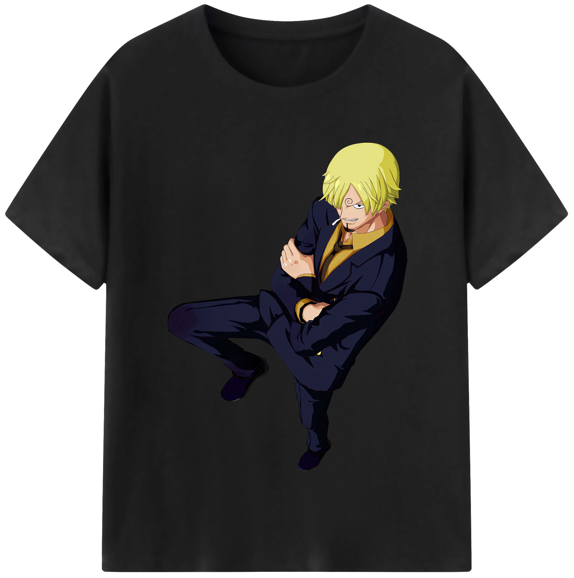 （画像用） ワンピース サンジ ONE PIECE Sanji レディースカジュアルプリントTシャツ（綿100％）