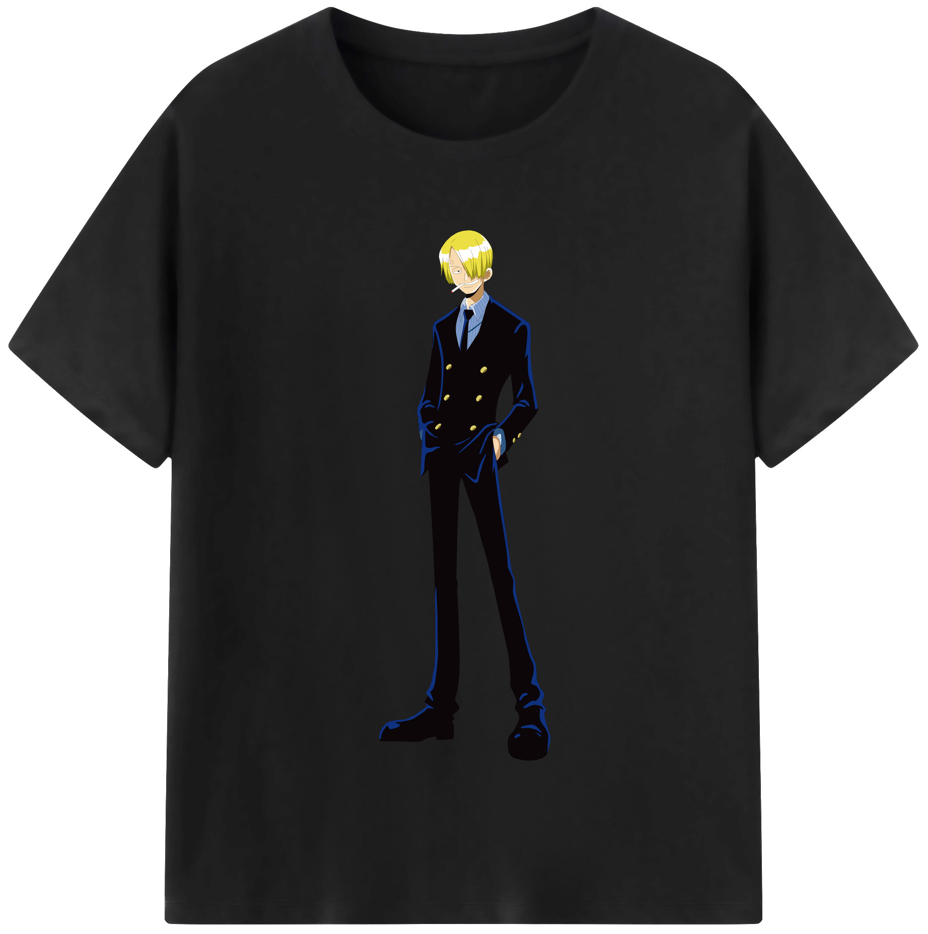 （画像用） ワンピース サンジ ONE PIECE Sanji レディースカジュアルプリントTシャツ（綿100％）