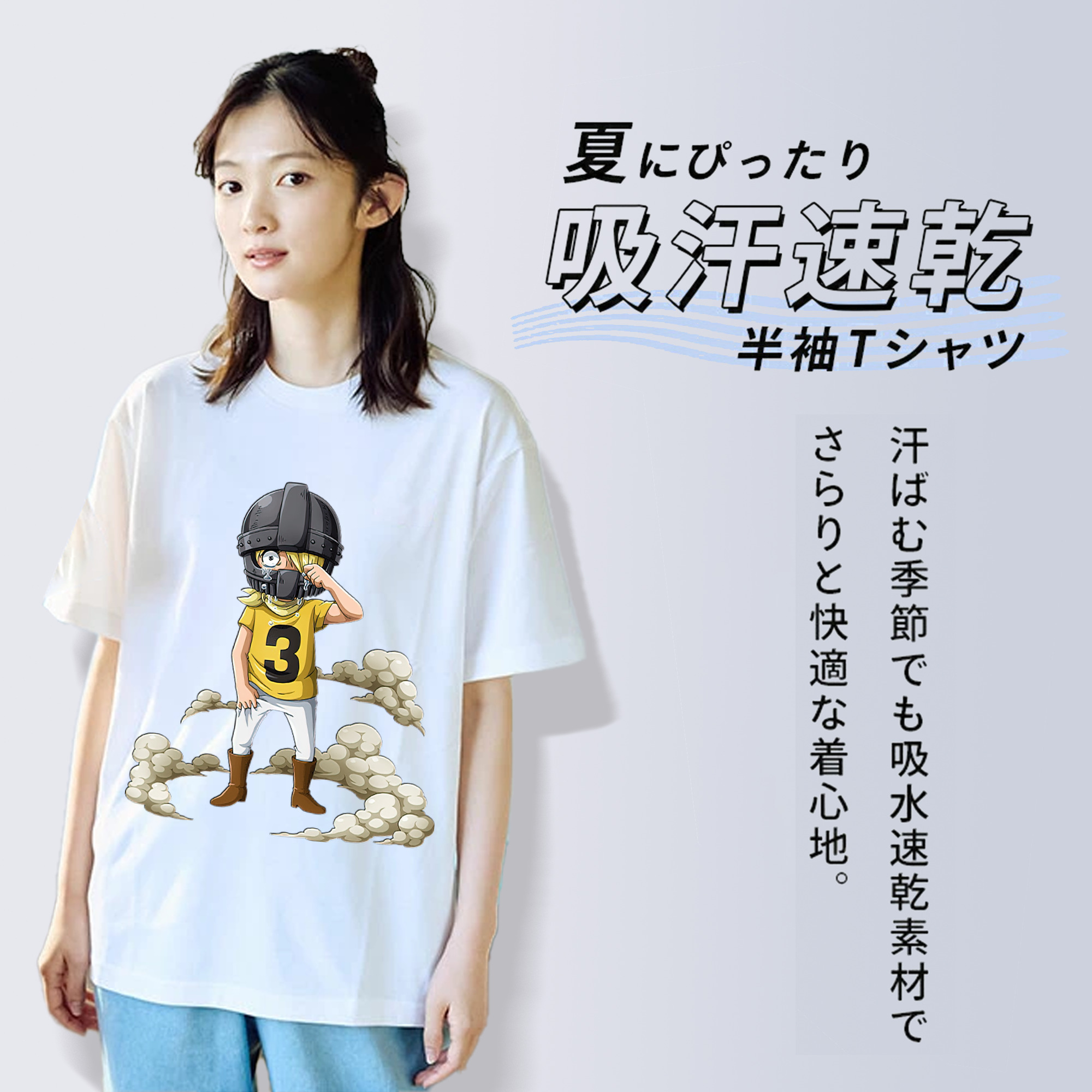 ワンピース サンジ ONE PIECE Sanji レディースカジュアルプリントTシャツ（綿100％）