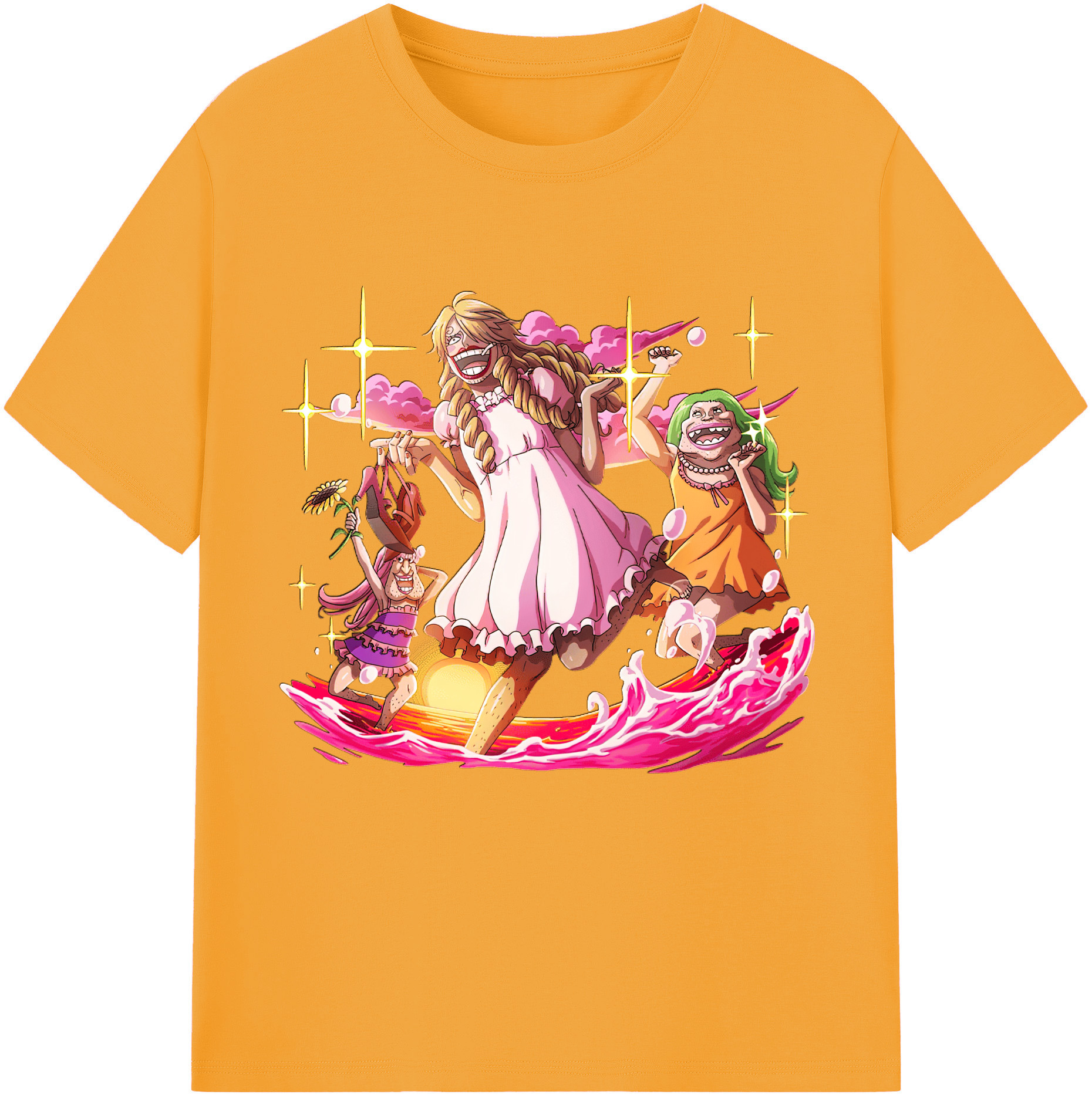 （画像用） ワンピース サンジ ONE PIECE Sanji レディースカジュアルプリントTシャツ（綿100％）