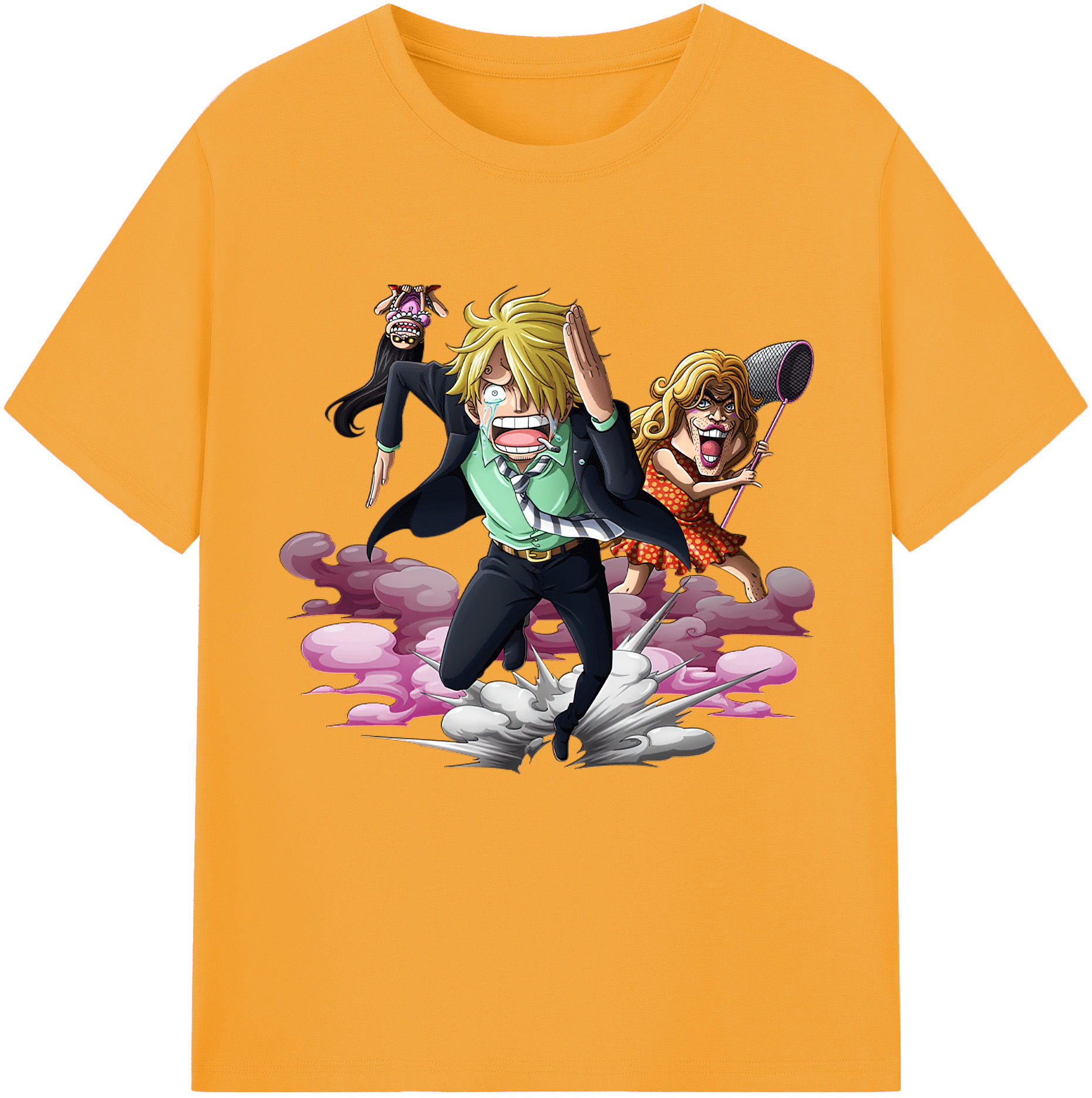 （画像用） ワンピース サンジ ONE PIECE Sanji レディースカジュアルプリントTシャツ（綿100％）