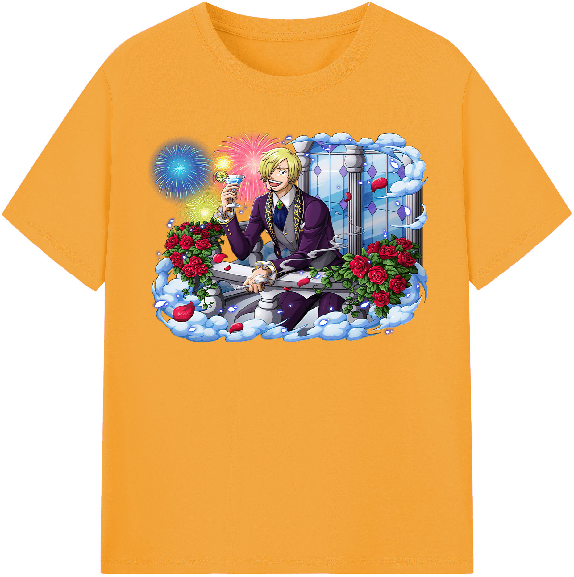 （画像用） ワンピース サンジ ONE PIECE Sanji レディースカジュアルプリントTシャツ（綿100％）