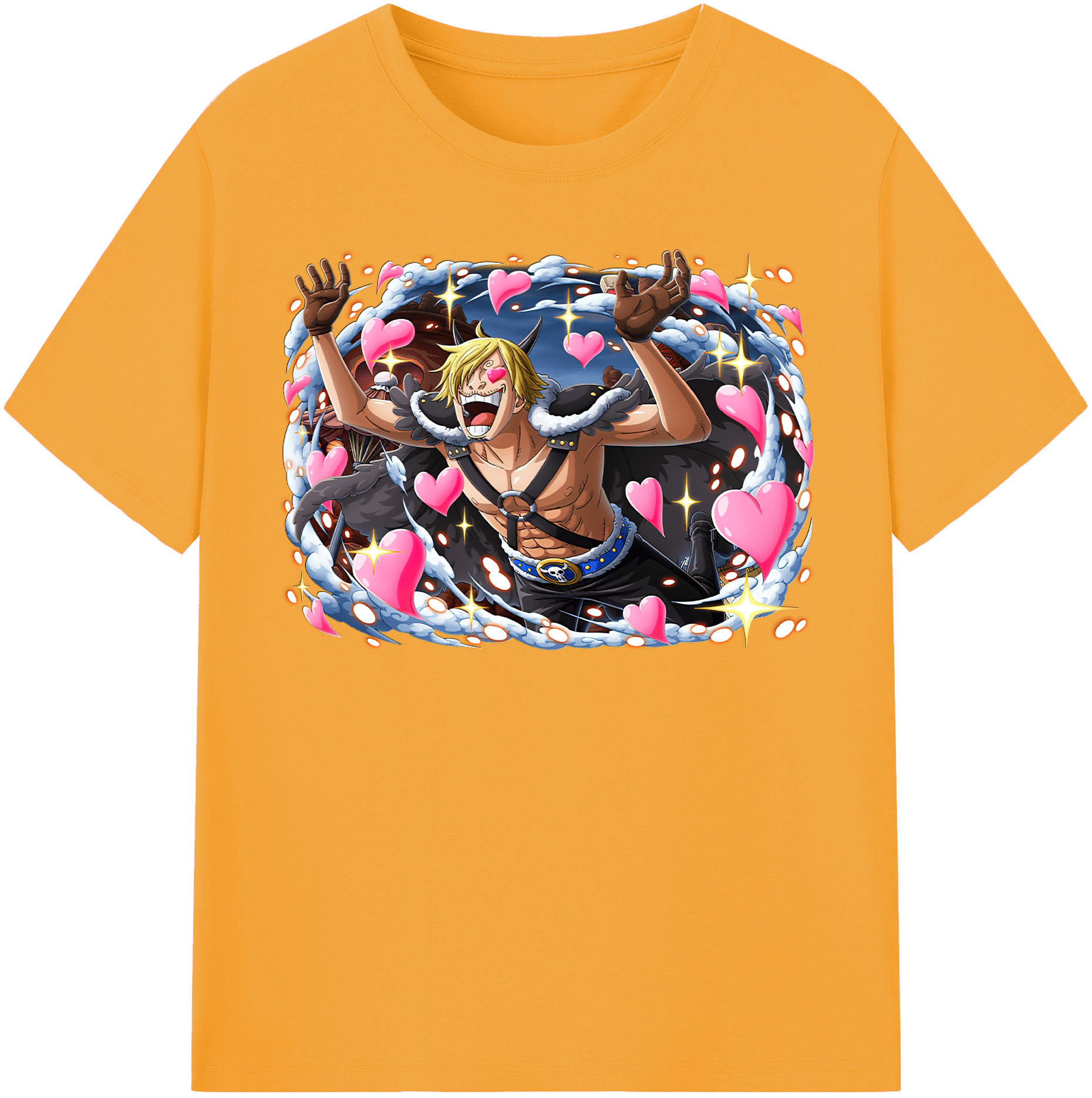 （画像用） ワンピース サンジ ONE PIECE Sanji レディースカジュアルプリントTシャツ（綿100％）
