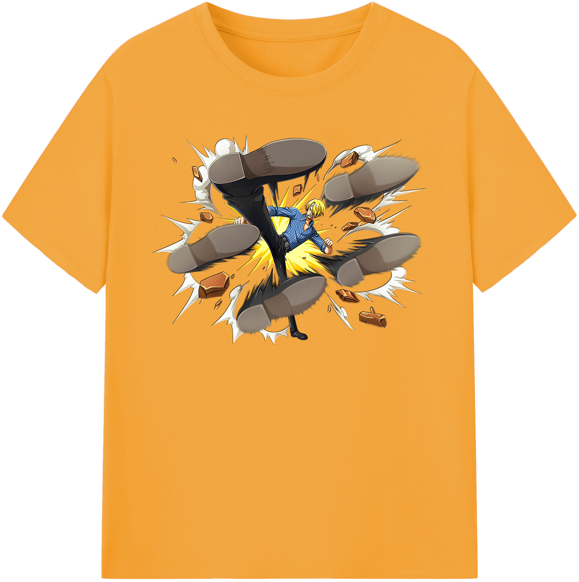 （画像用） ワンピース サンジ ONE PIECE Sanji レディースカジュアルプリントTシャツ（綿100％）