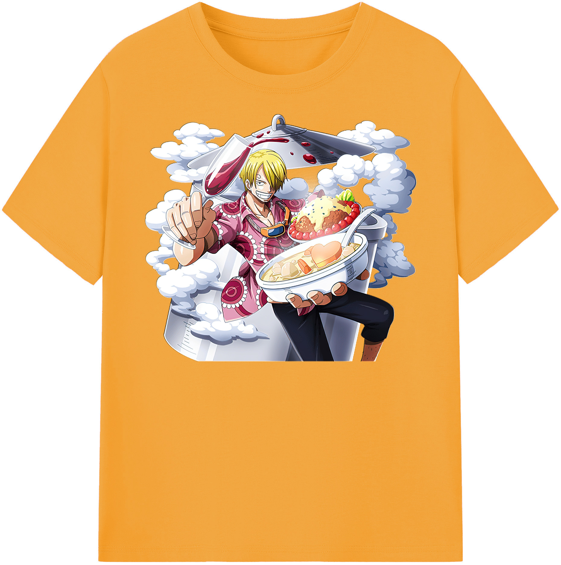 （画像用） ワンピース サンジ ONE PIECE Sanji レディースカジュアルプリントTシャツ（綿100％）