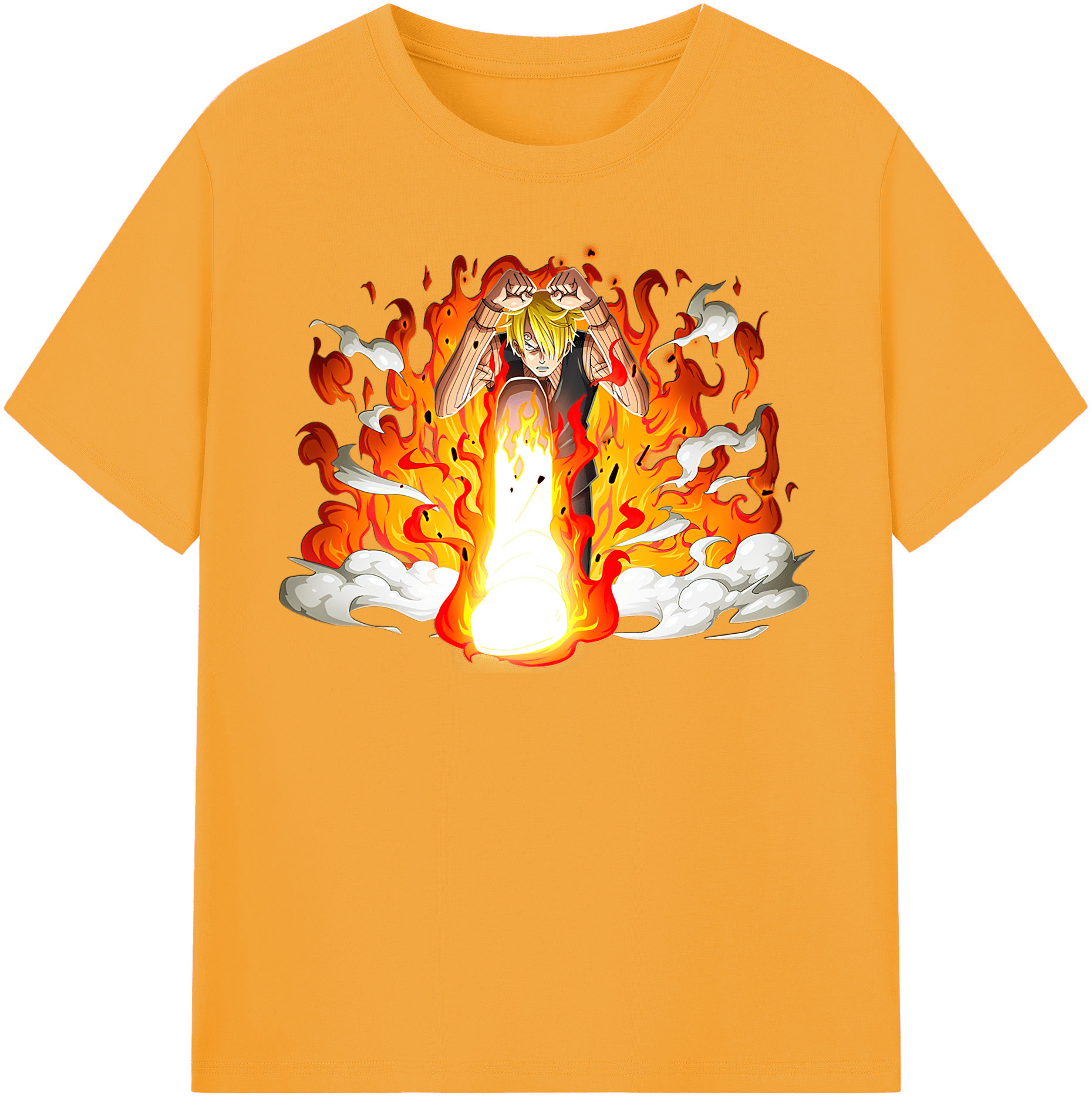 （画像用） ワンピース サンジ ONE PIECE Sanji レディースカジュアルプリントTシャツ（綿100％）