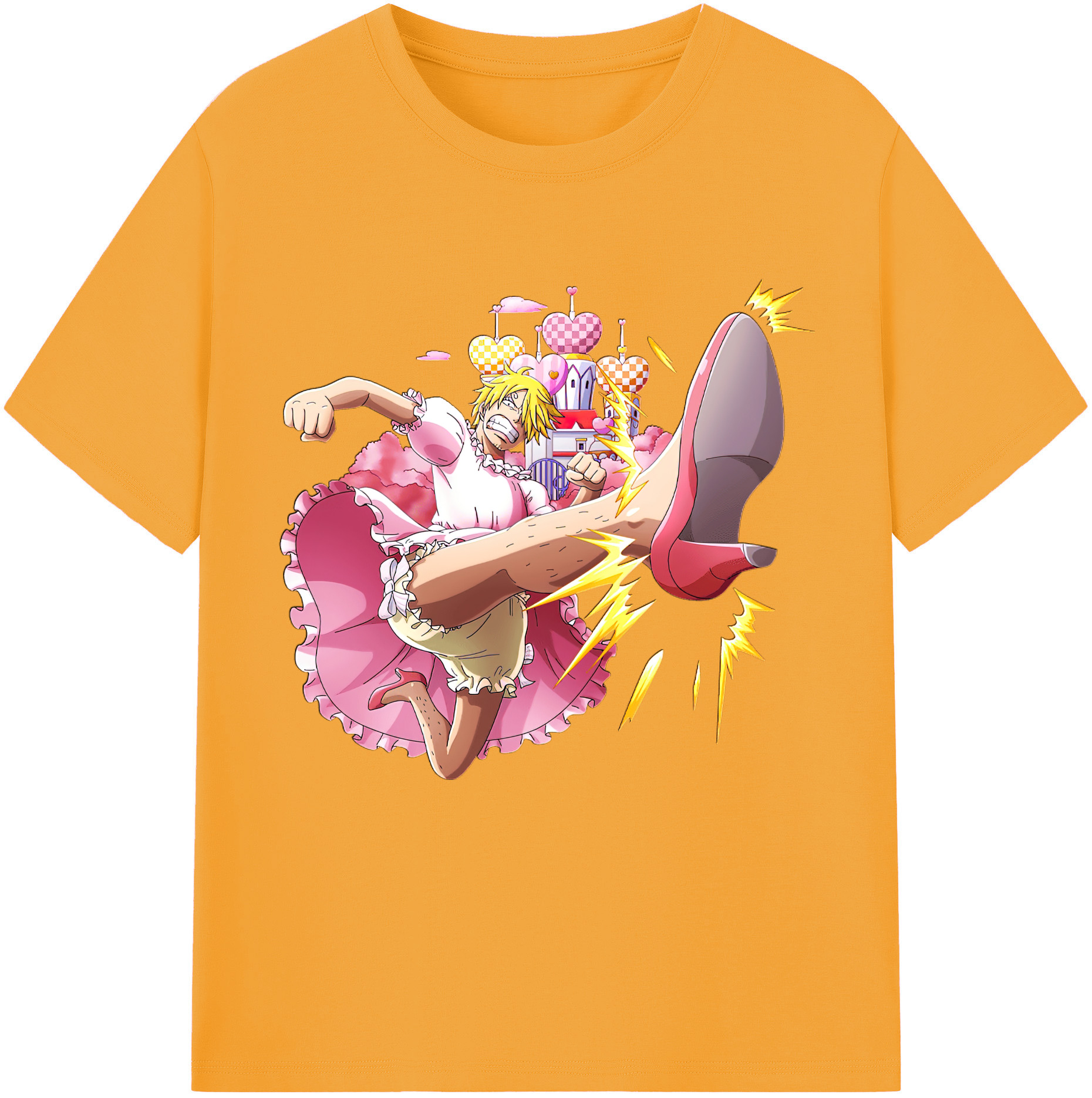 （画像用） ワンピース サンジ ONE PIECE Sanji レディースカジュアルプリントTシャツ（綿100％）