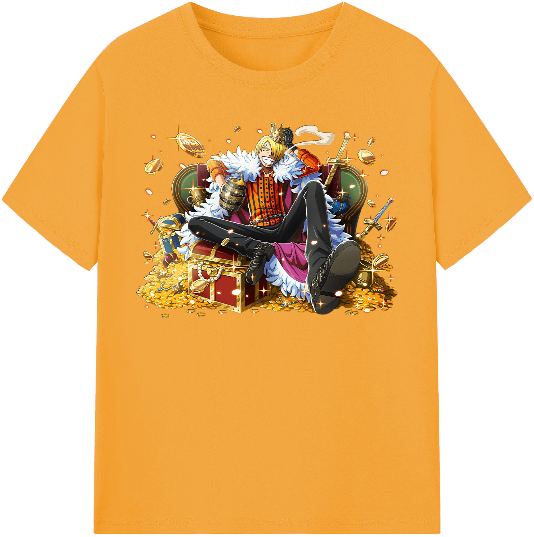 （画像用） ワンピース サンジ ONE PIECE Sanji レディースカジュアルプリントTシャツ（綿100％）