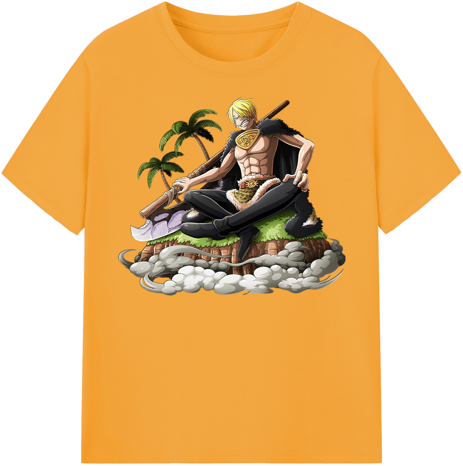 （画像用） ワンピース サンジ ONE PIECE Sanji レディースカジュアルプリントTシャツ（綿100％）
