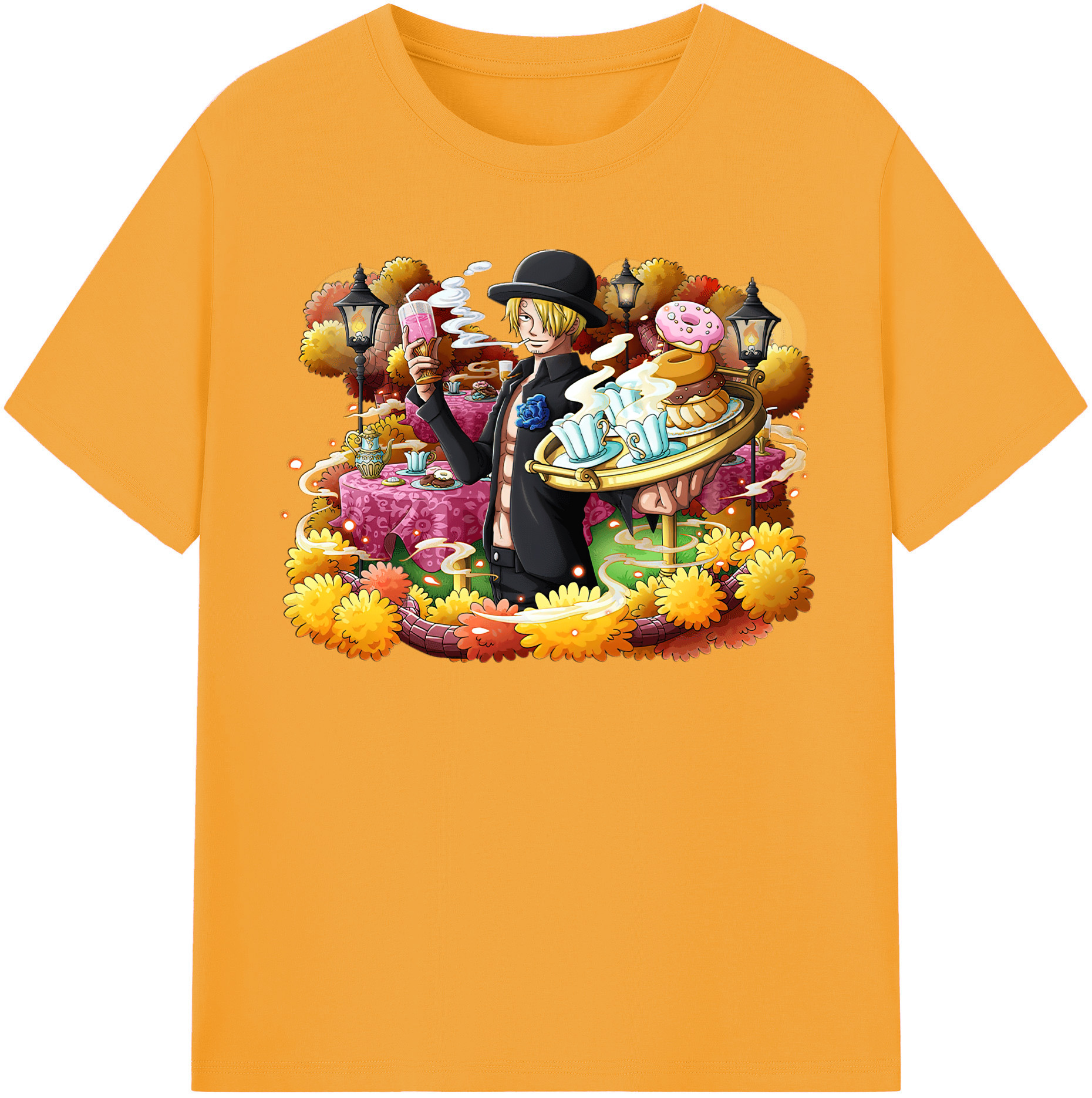 （画像用） ワンピース サンジ ONE PIECE Sanji レディースカジュアルプリントTシャツ（綿100％）