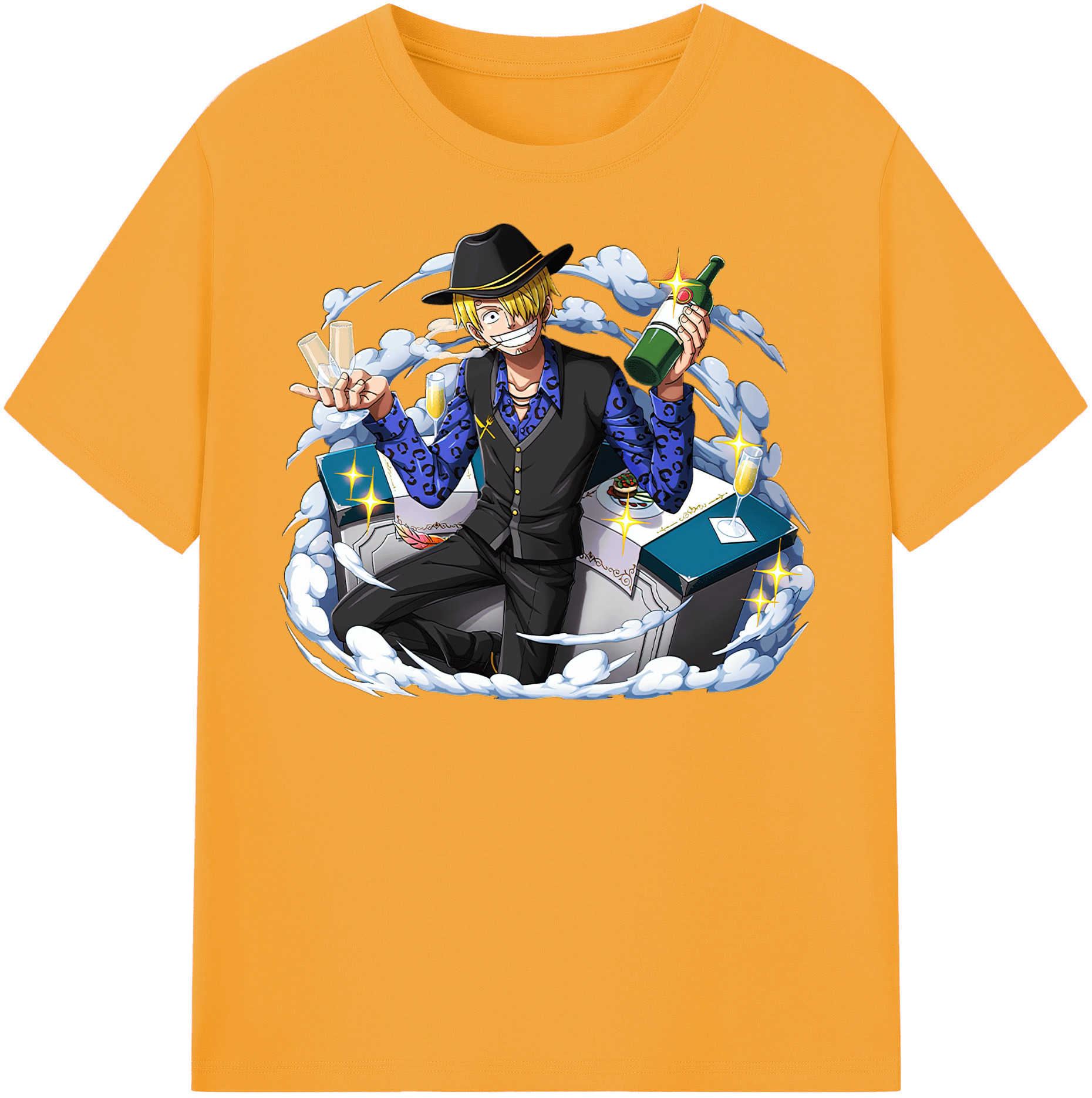 （画像用） ワンピース サンジ ONE PIECE Sanji レディースカジュアルプリントTシャツ（綿100％）