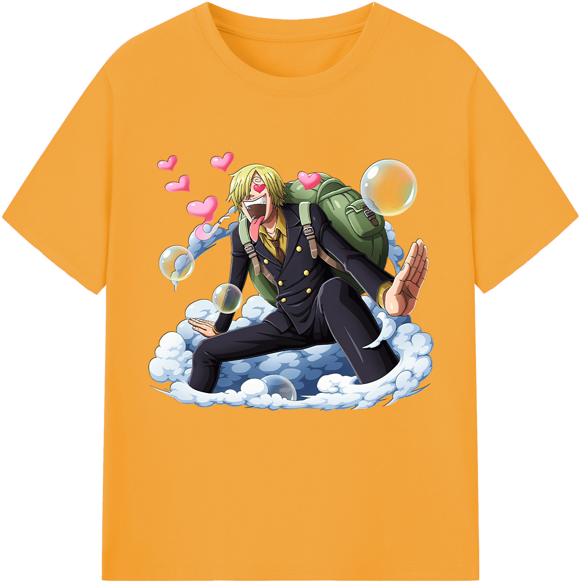 （画像用） ワンピース サンジ ONE PIECE Sanji レディースカジュアルプリントTシャツ（綿100％）