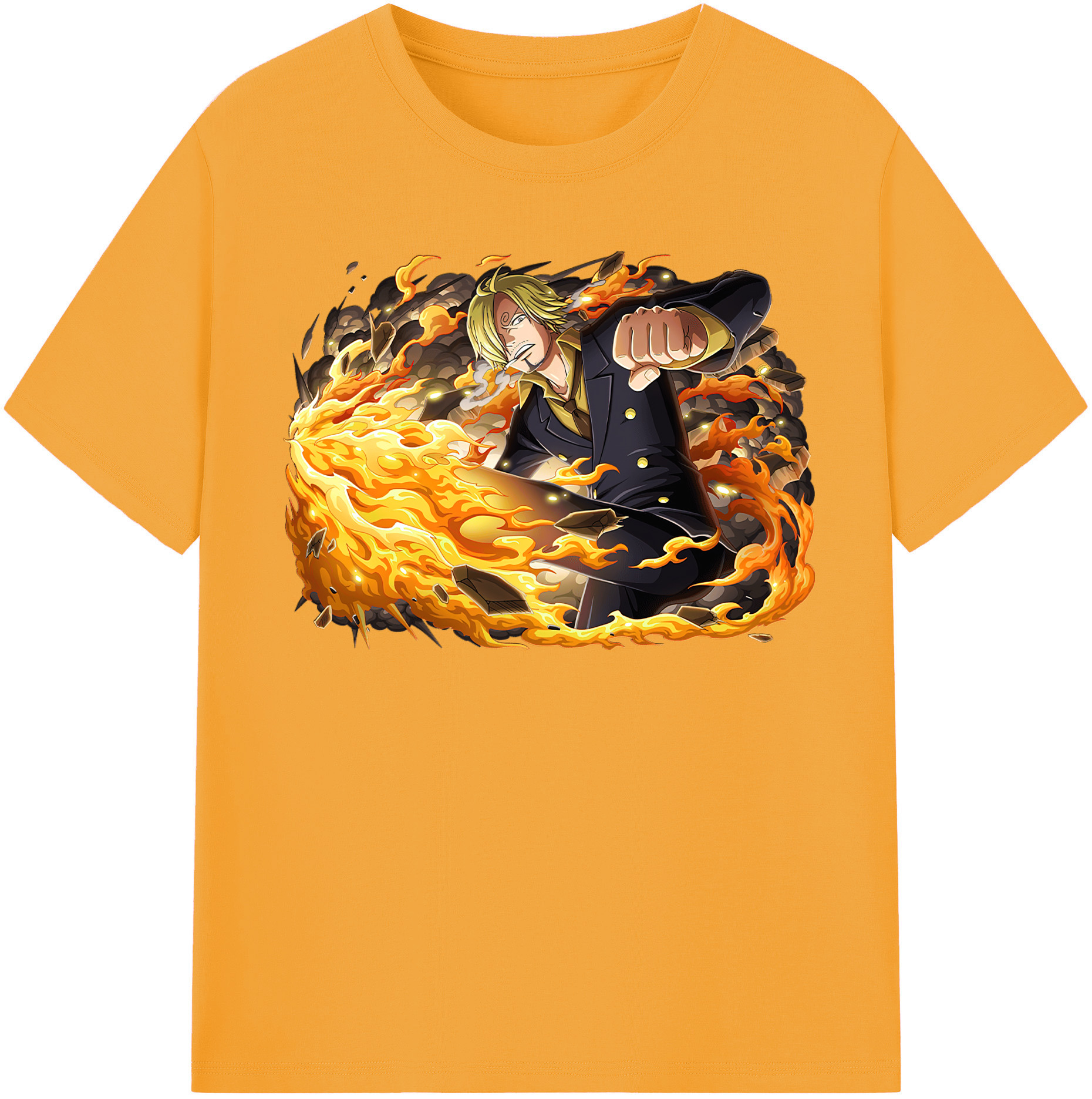 （画像用） ワンピース サンジ ONE PIECE Sanji レディースカジュアルプリントTシャツ（綿100％）