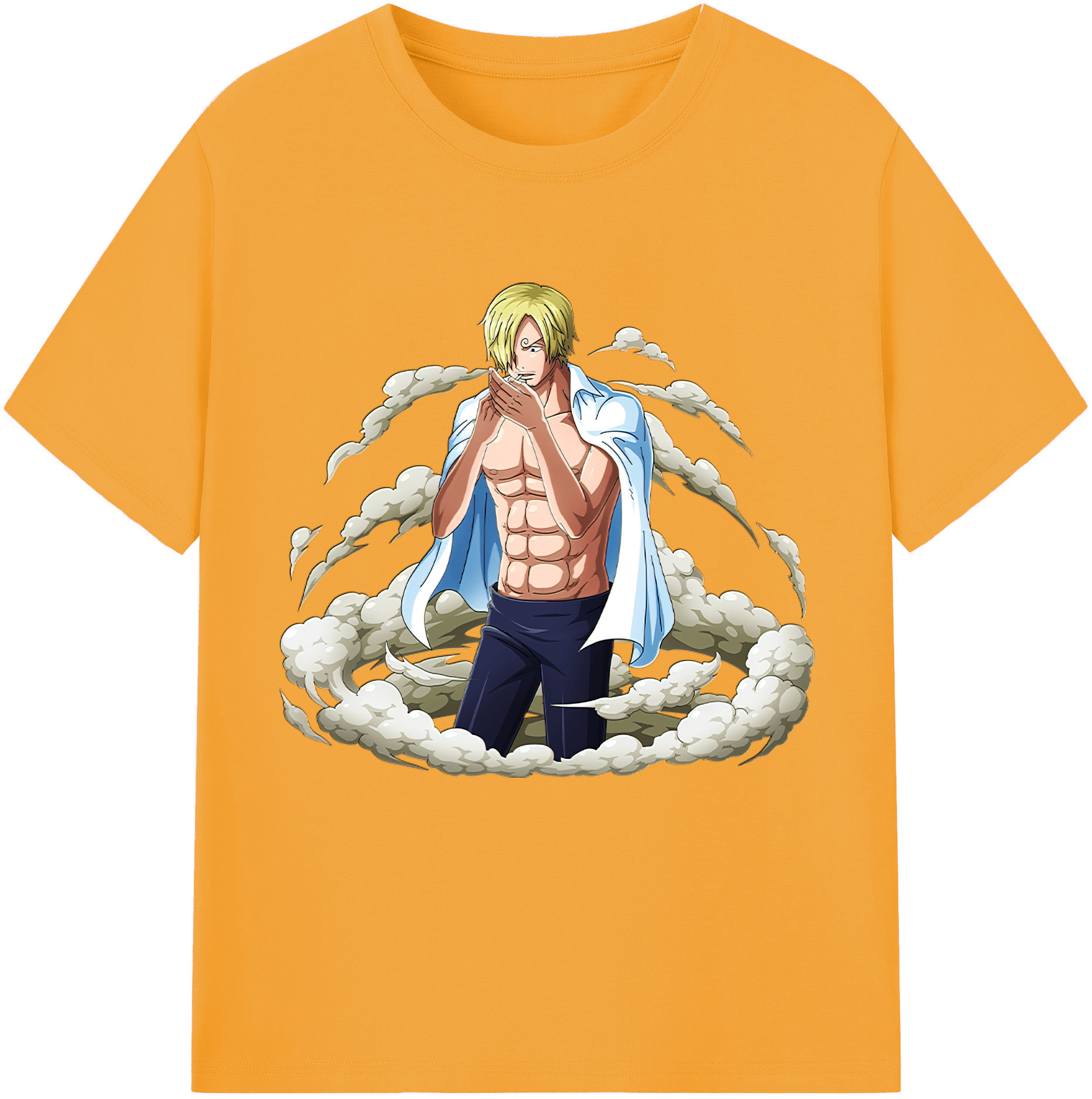 （画像用） ワンピース サンジ ONE PIECE Sanji レディースカジュアルプリントTシャツ（綿100％）