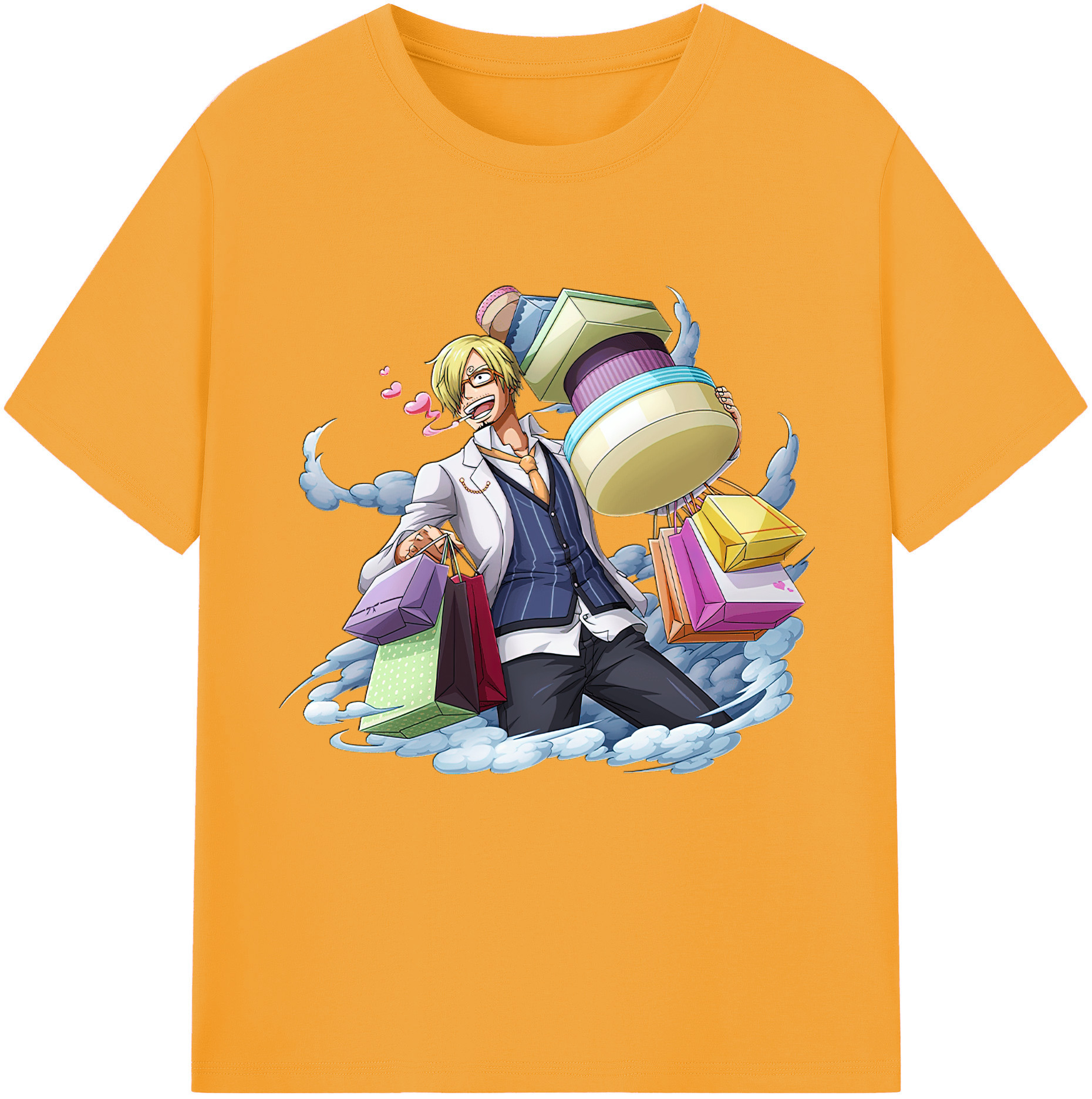 （画像用） ワンピース サンジ ONE PIECE Sanji レディースカジュアルプリントTシャツ（綿100％）