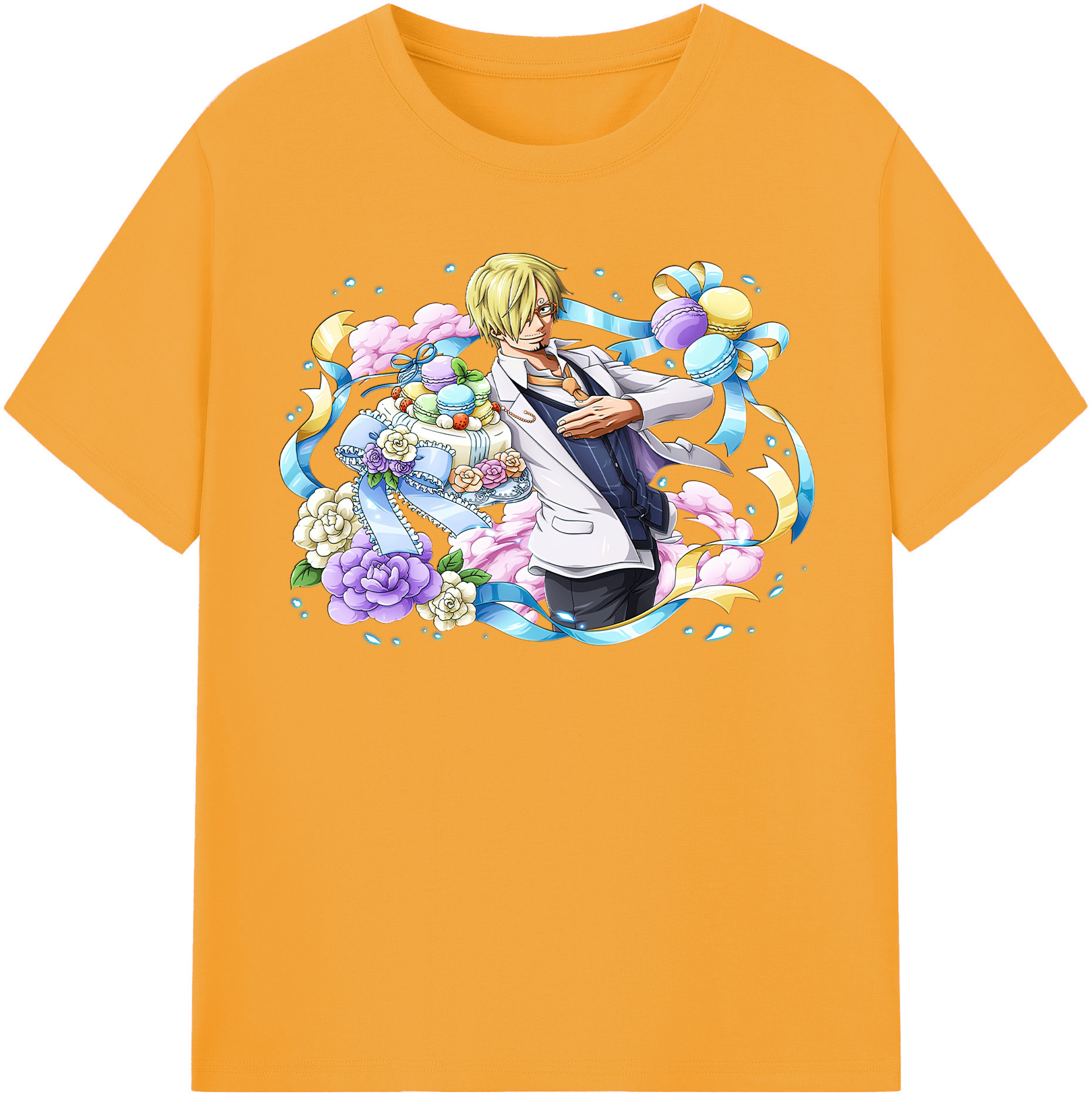 （画像用） ワンピース サンジ ONE PIECE Sanji レディースカジュアルプリントTシャツ（綿100％）