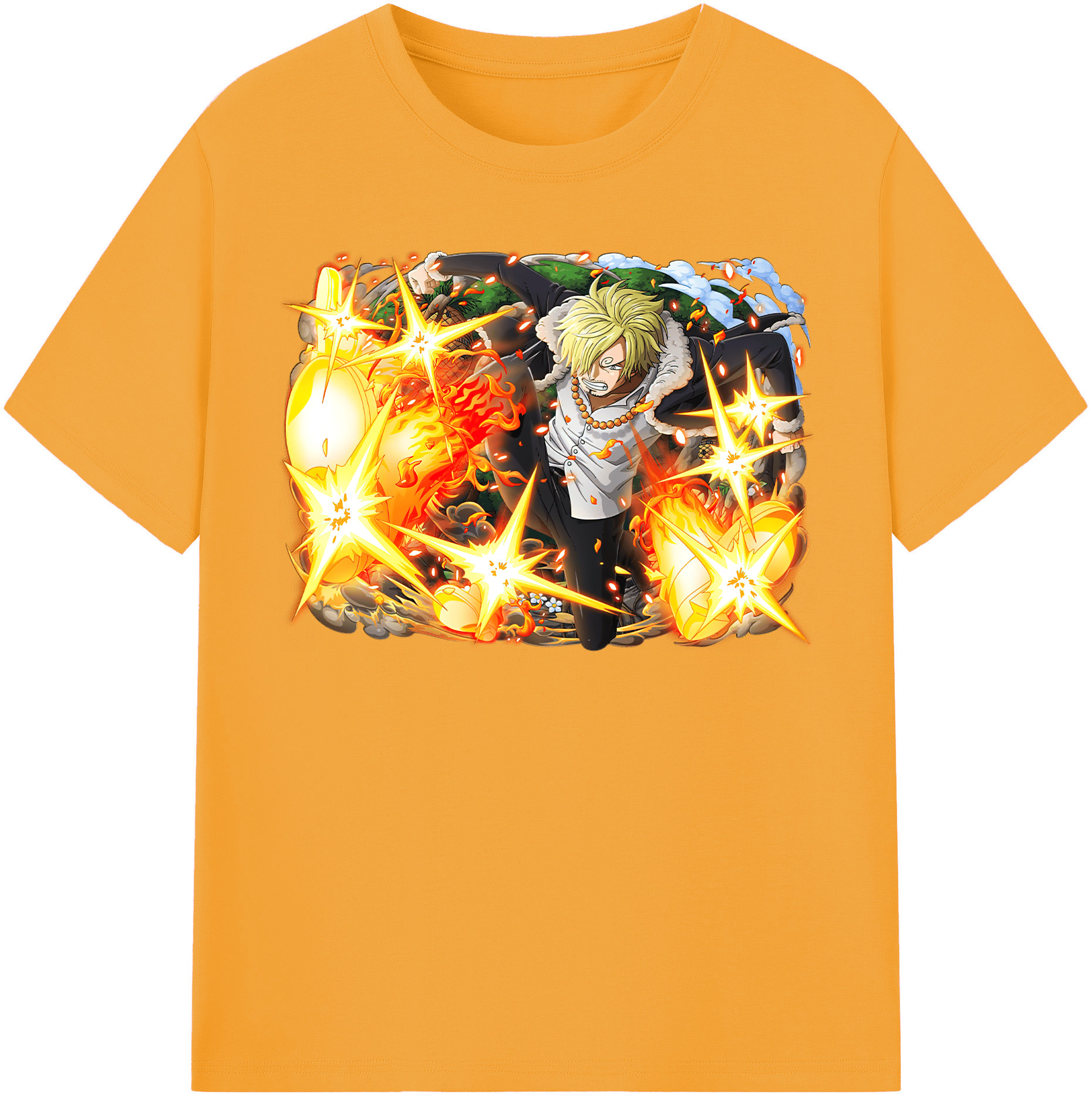 （画像用） ワンピース サンジ ONE PIECE Sanji レディースカジュアルプリントTシャツ（綿100％）
