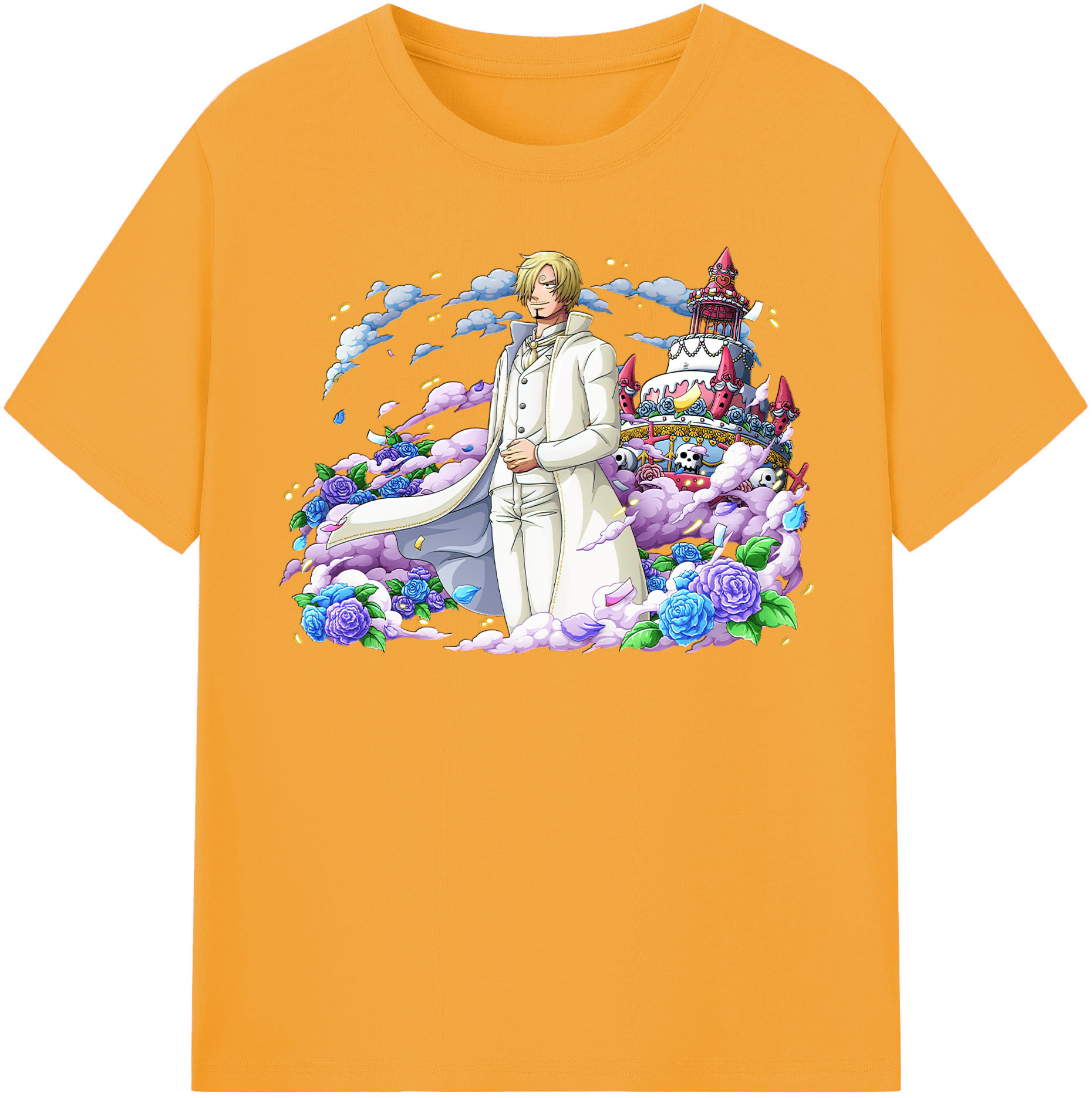 （画像用） ワンピース サンジ ONE PIECE Sanji レディースカジュアルプリントTシャツ（綿100％）