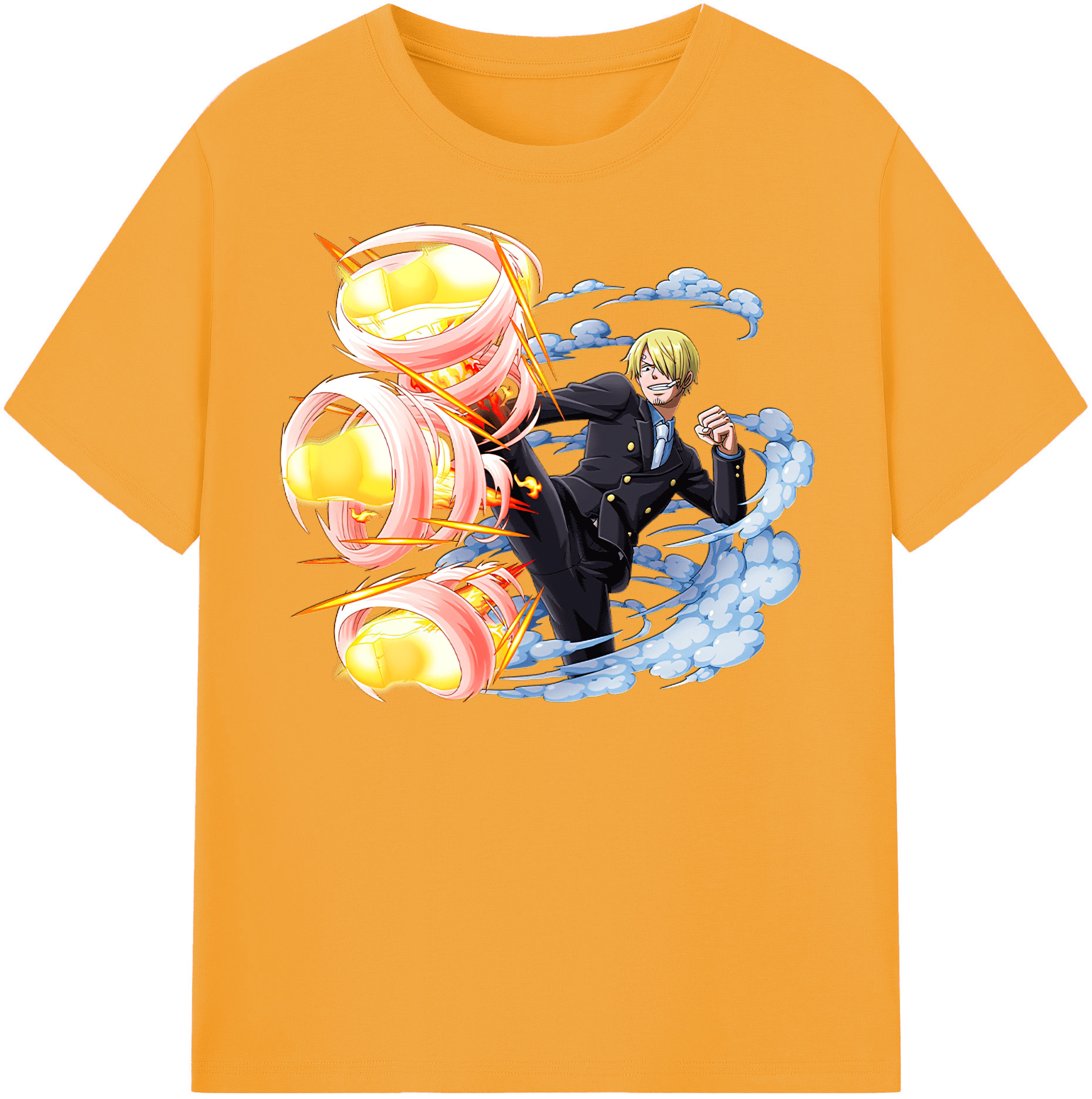 （画像用） ワンピース サンジ ONE PIECE Sanji レディースカジュアルプリントTシャツ（綿100％）
