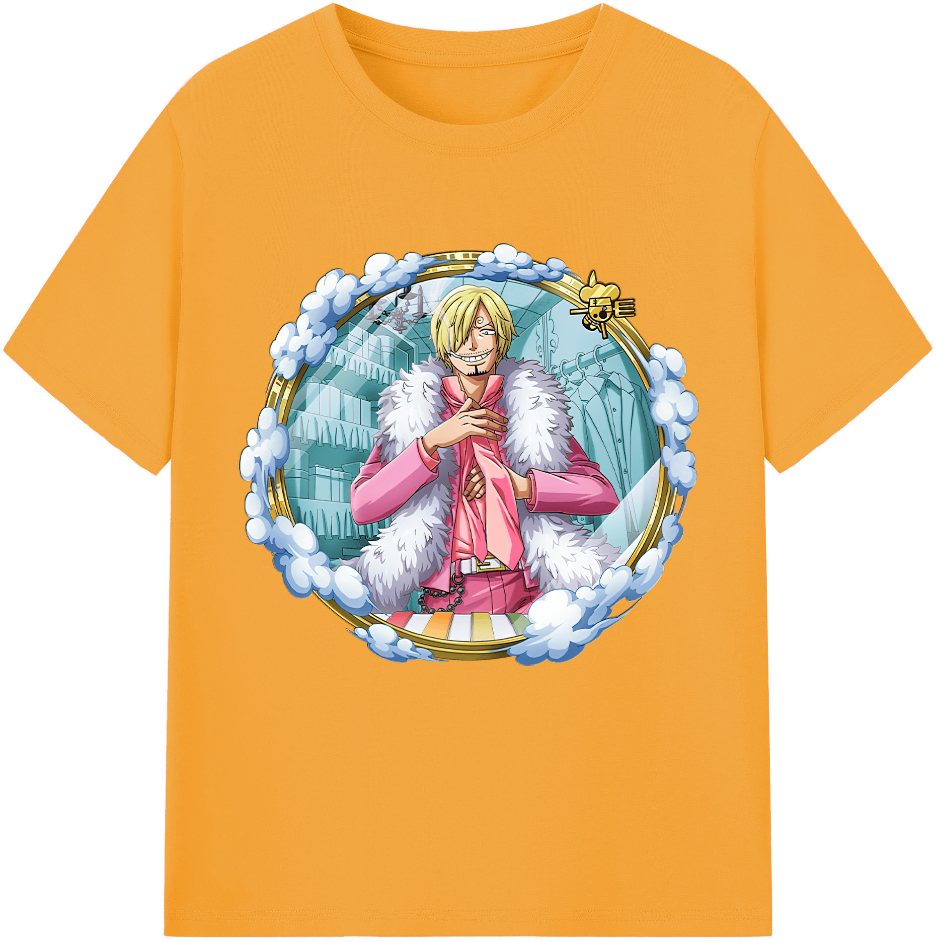 （画像用） ワンピース サンジ ONE PIECE Sanji レディースカジュアルプリントTシャツ（綿100％）