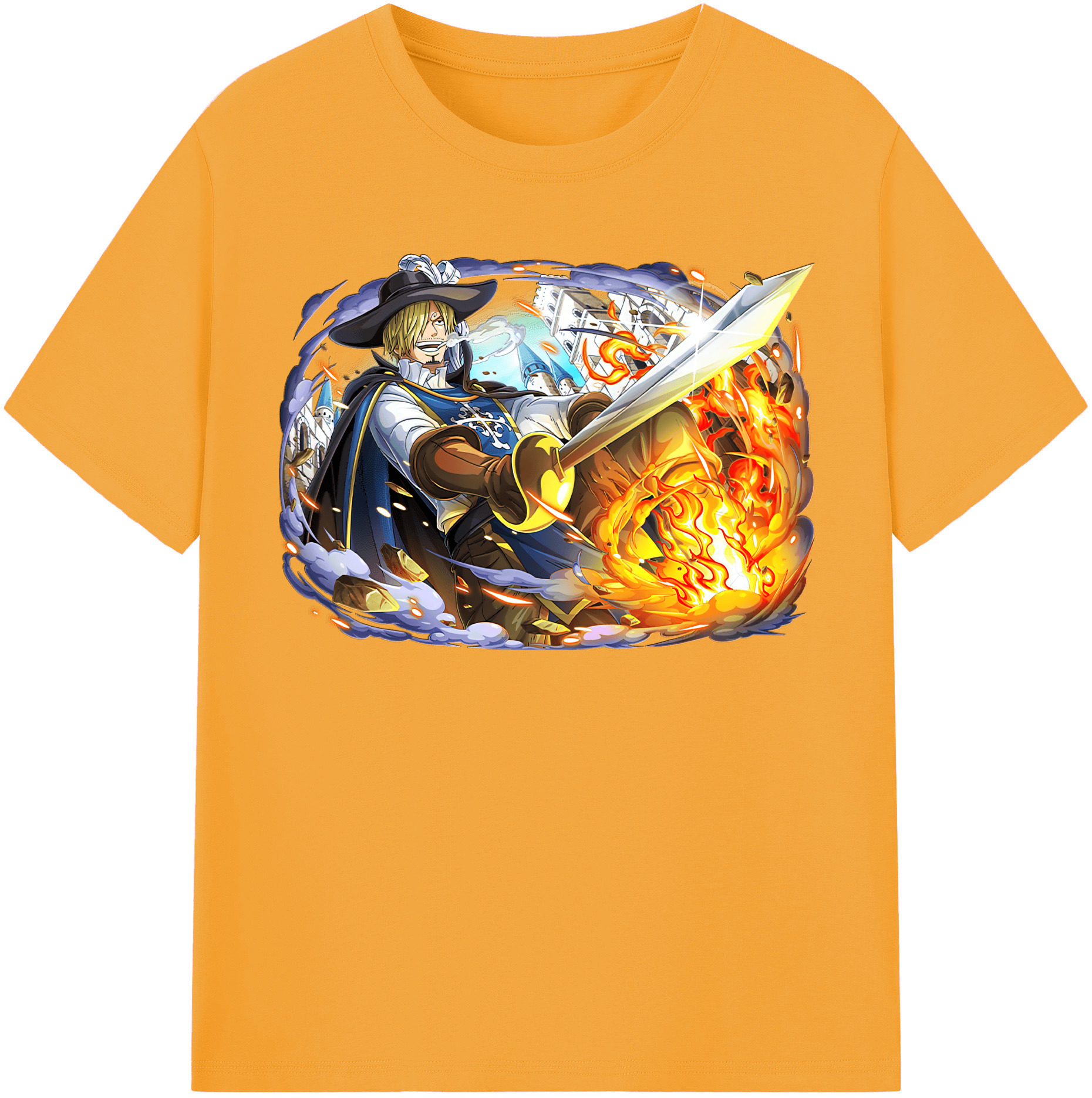（画像用） ワンピース サンジ ONE PIECE Sanji レディースカジュアルプリントTシャツ（綿100％）