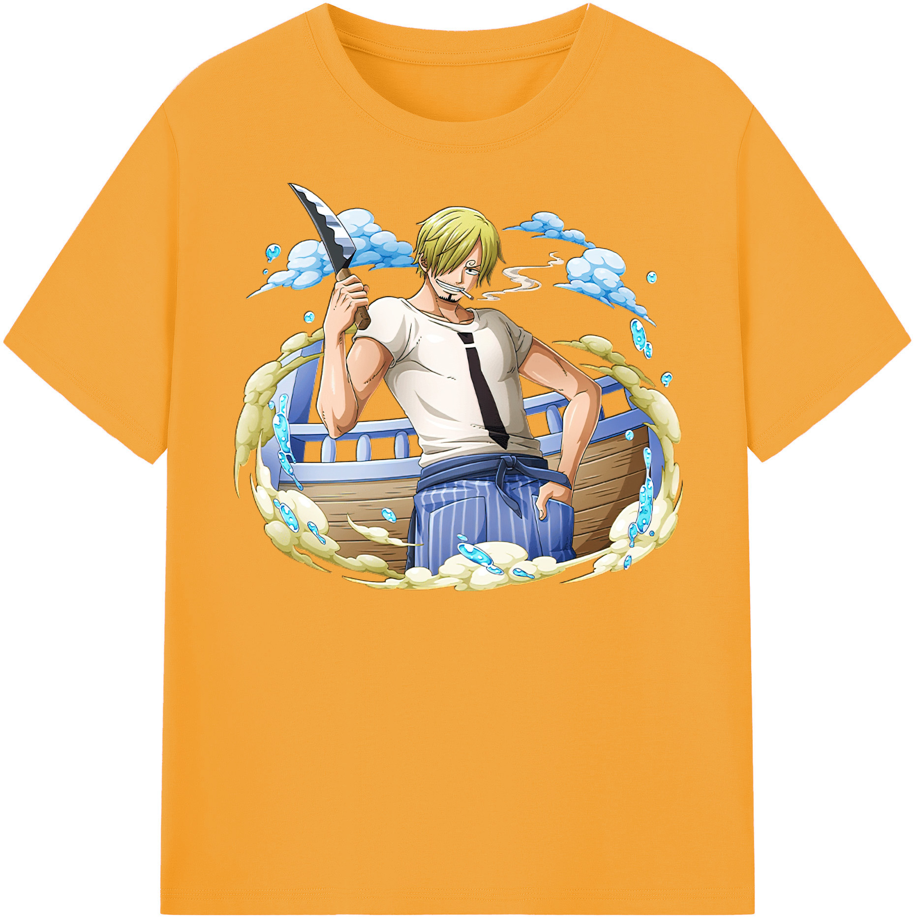 （画像用） ワンピース サンジ ONE PIECE Sanji レディースカジュアルプリントTシャツ（綿100％）