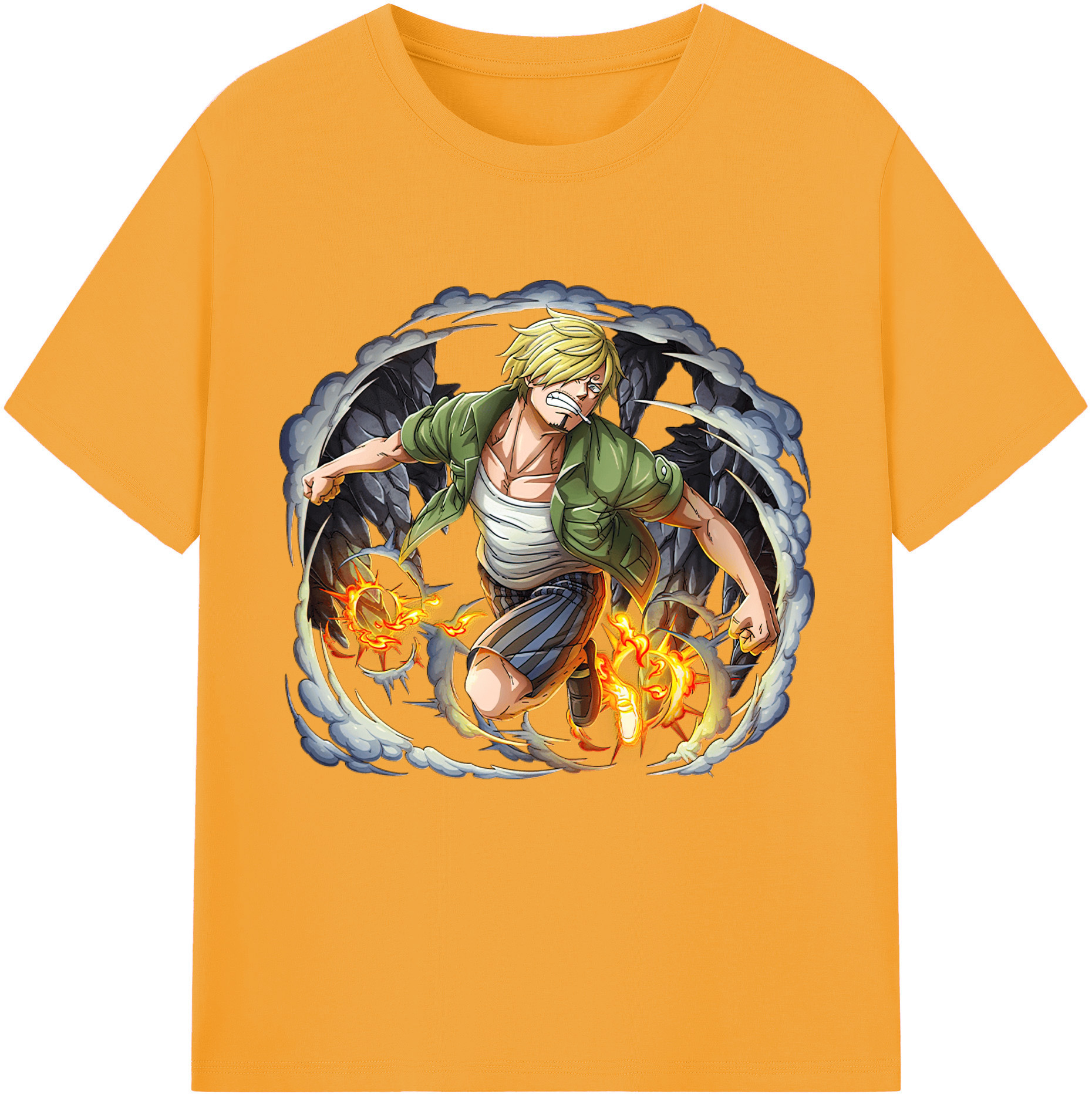 （画像用） ワンピース サンジ ONE PIECE Sanji レディースカジュアルプリントTシャツ（綿100％）