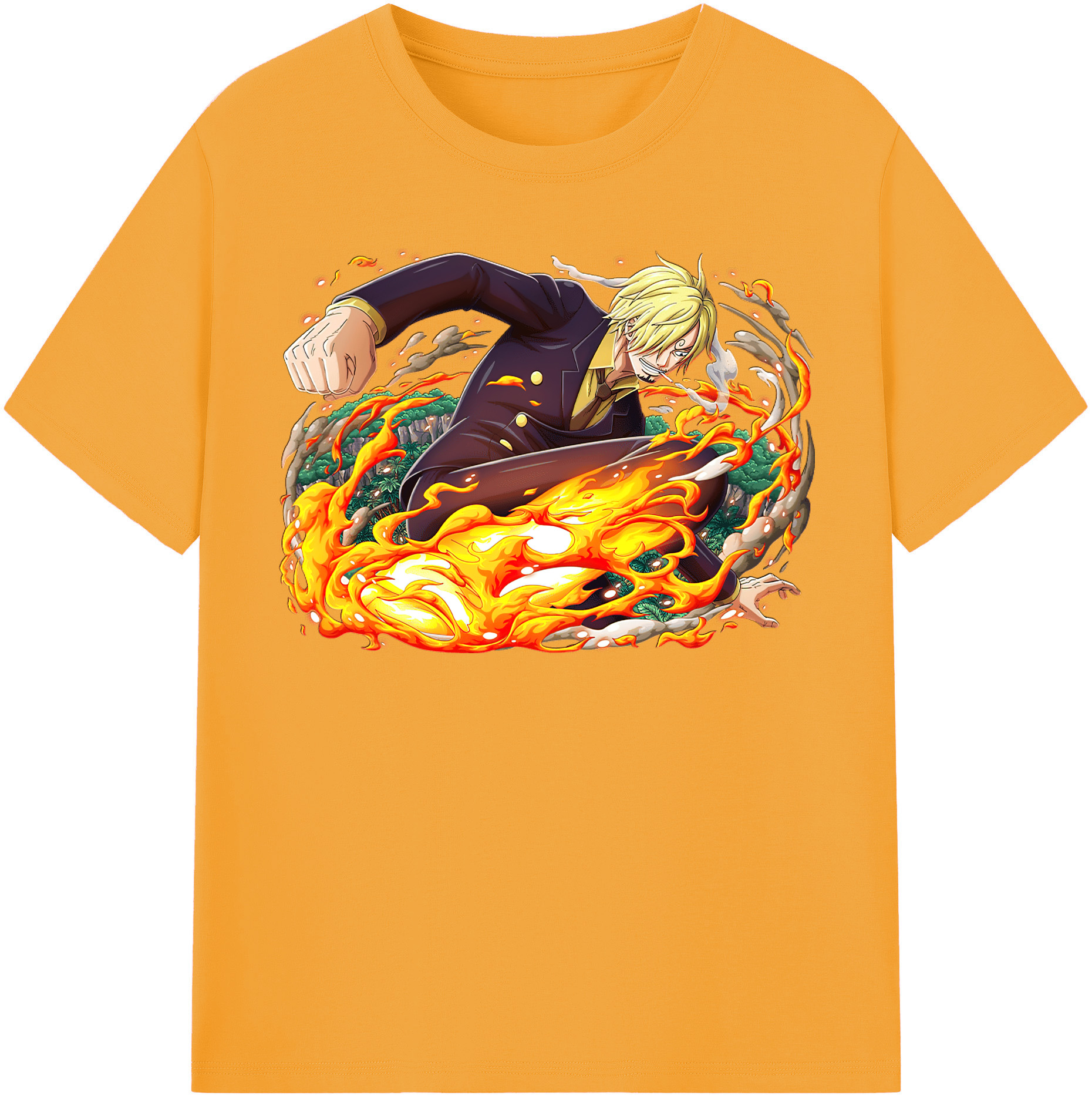 （画像用） ワンピース サンジ ONE PIECE Sanji レディースカジュアルプリントTシャツ（綿100％）