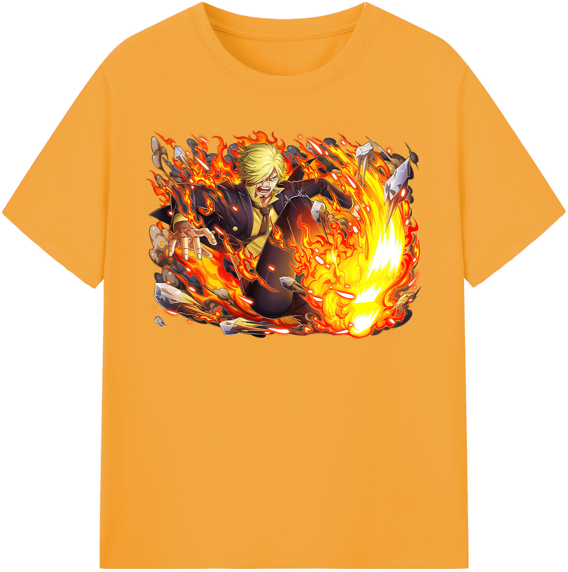 （画像用） ワンピース サンジ ONE PIECE Sanji レディースカジュアルプリントTシャツ（綿100％）