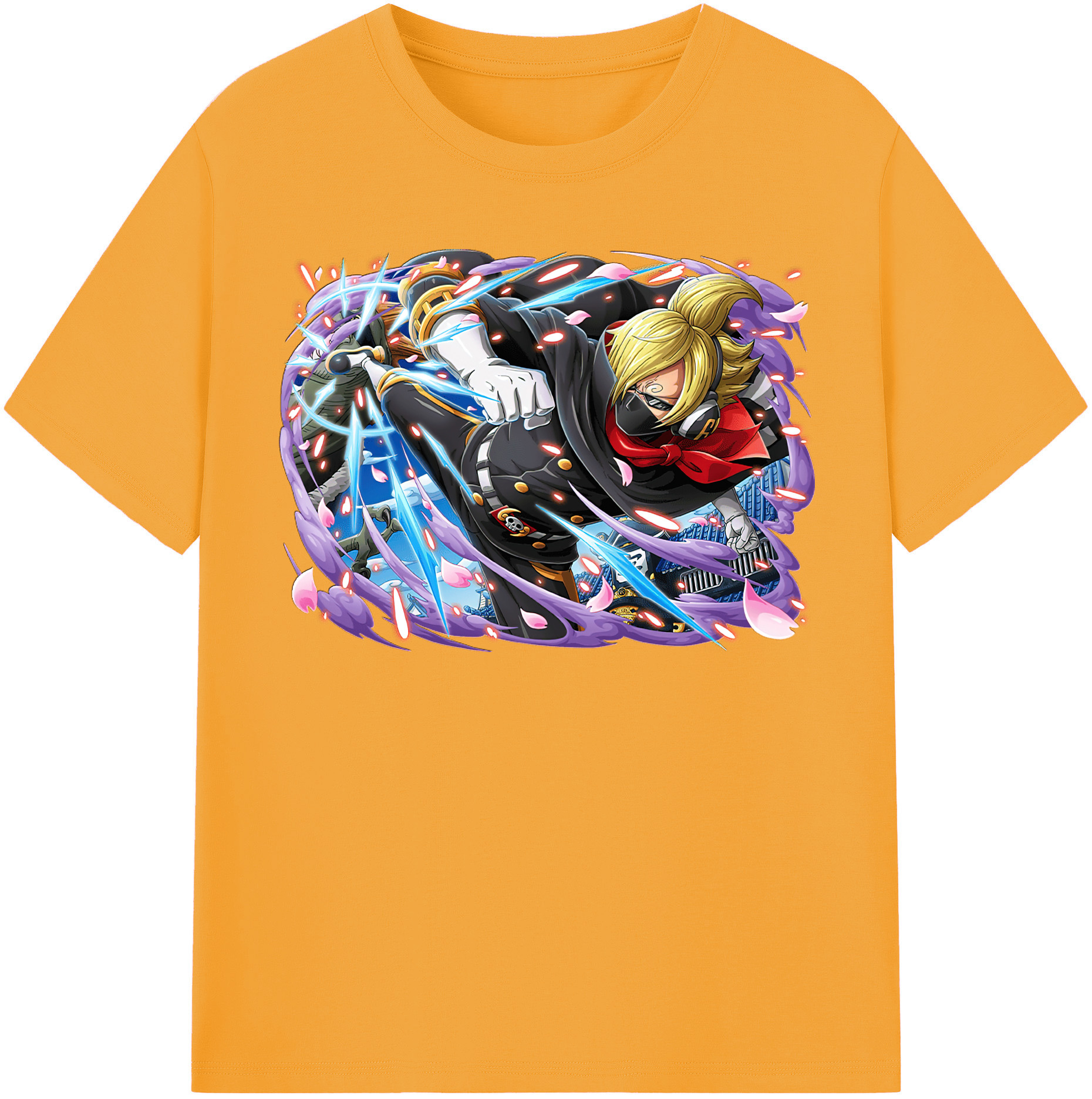 （画像用） ワンピース サンジ ONE PIECE Sanji レディースカジュアルプリントTシャツ（綿100％）