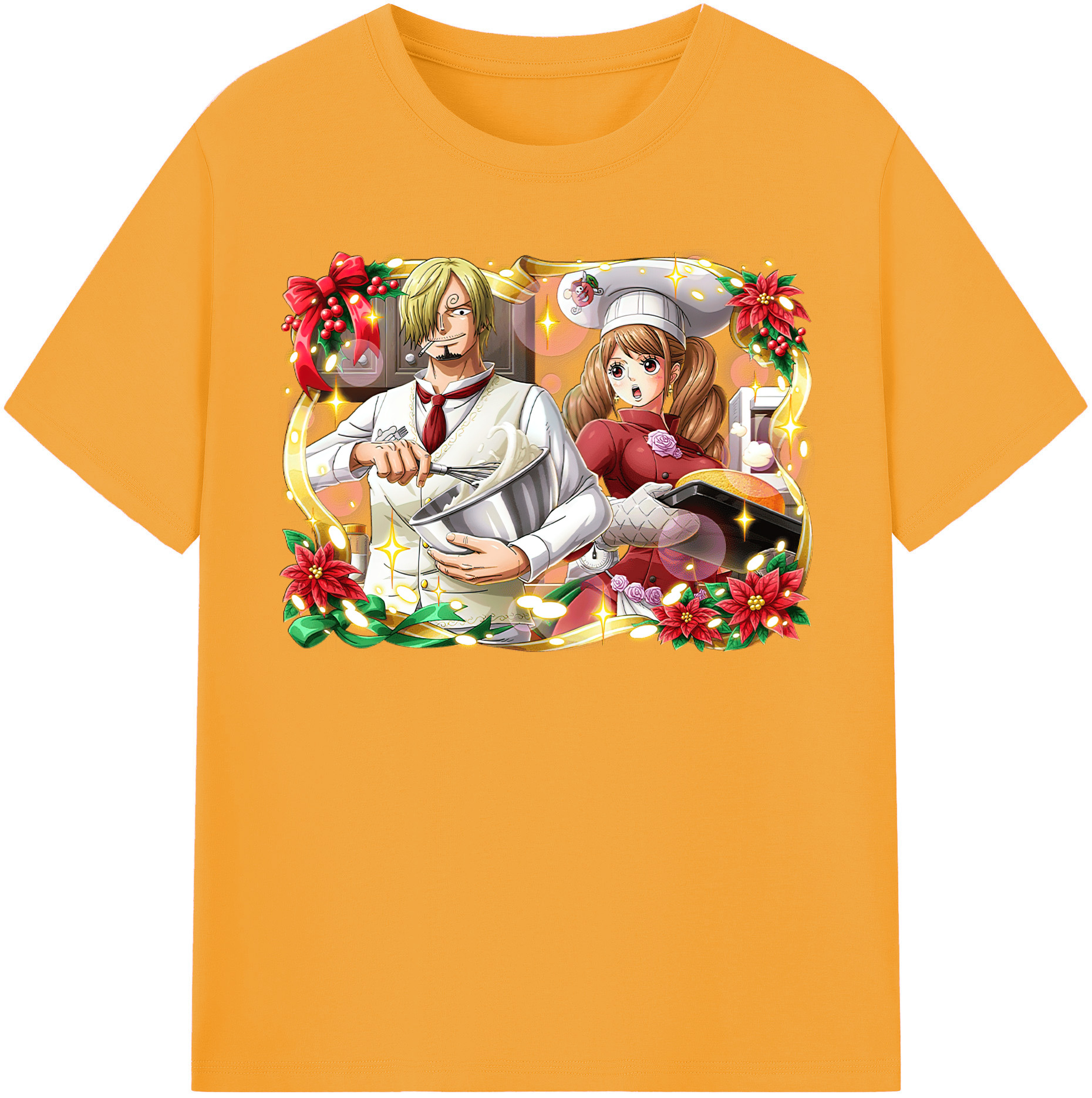 （画像用） ワンピース サンジ ONE PIECE Sanji レディースカジュアルプリントTシャツ（綿100％）