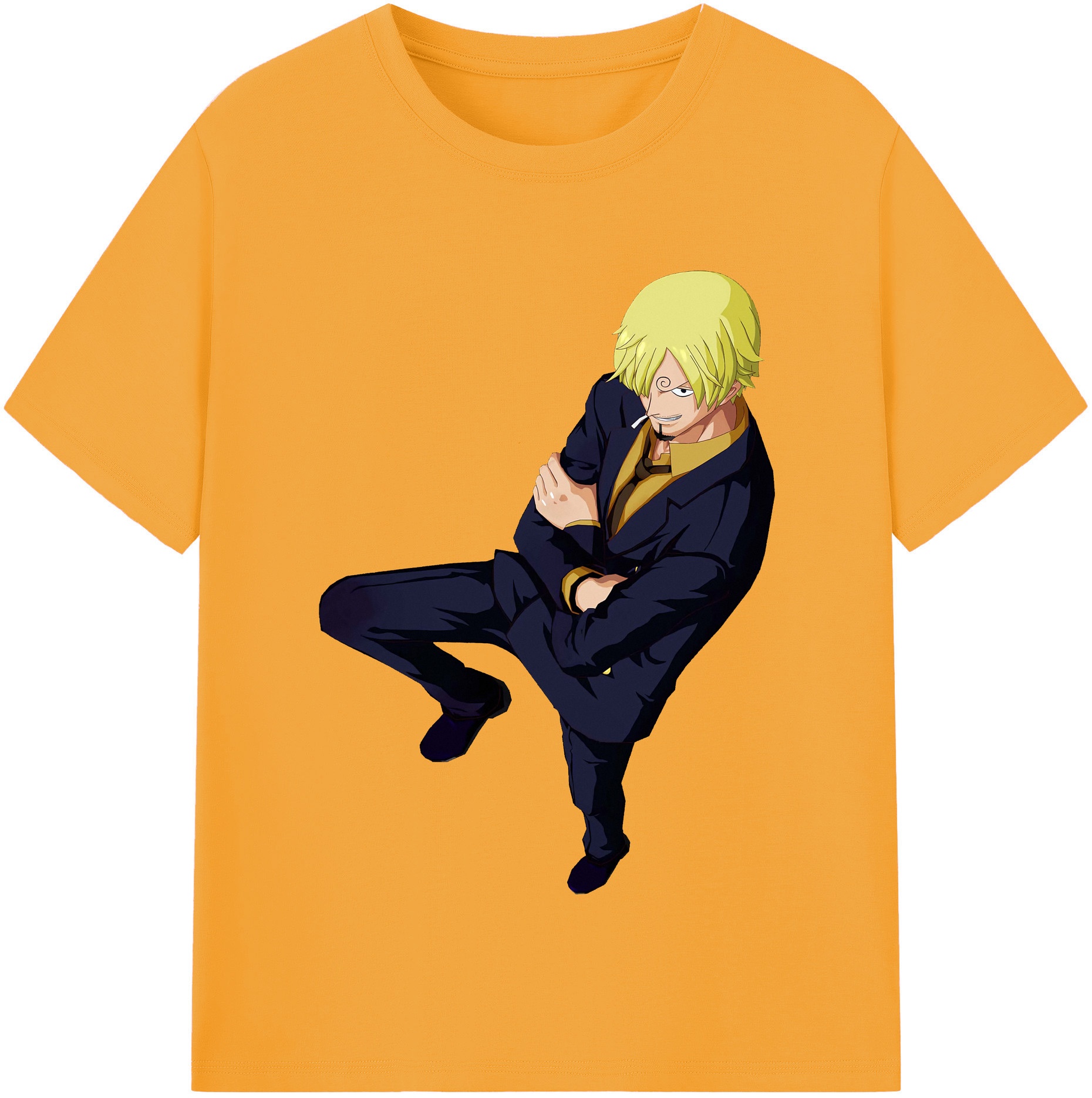 （画像用） ワンピース サンジ ONE PIECE Sanji レディースカジュアルプリントTシャツ（綿100％）