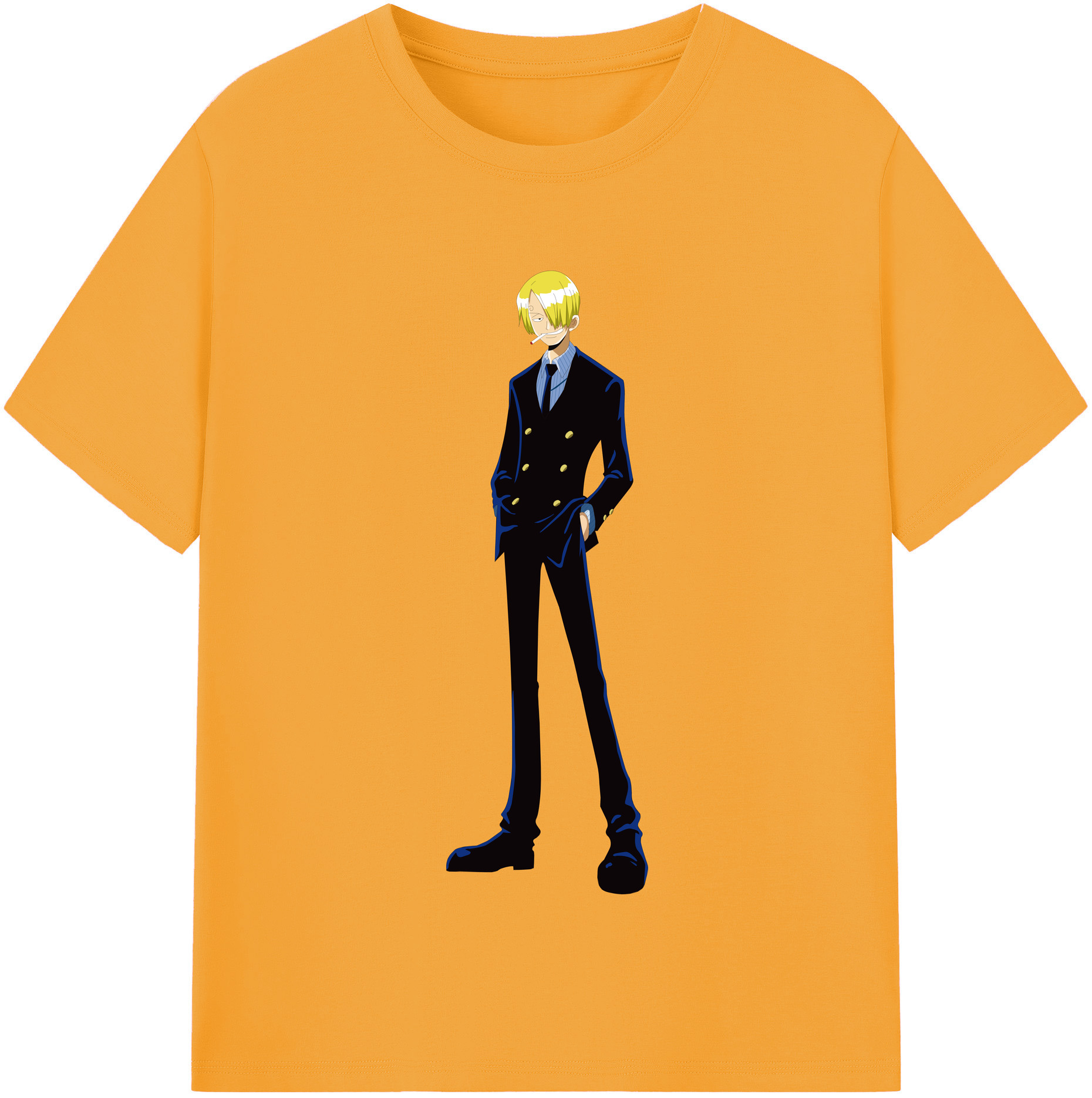 （画像用） ワンピース サンジ ONE PIECE Sanji レディースカジュアルプリントTシャツ（綿100％）