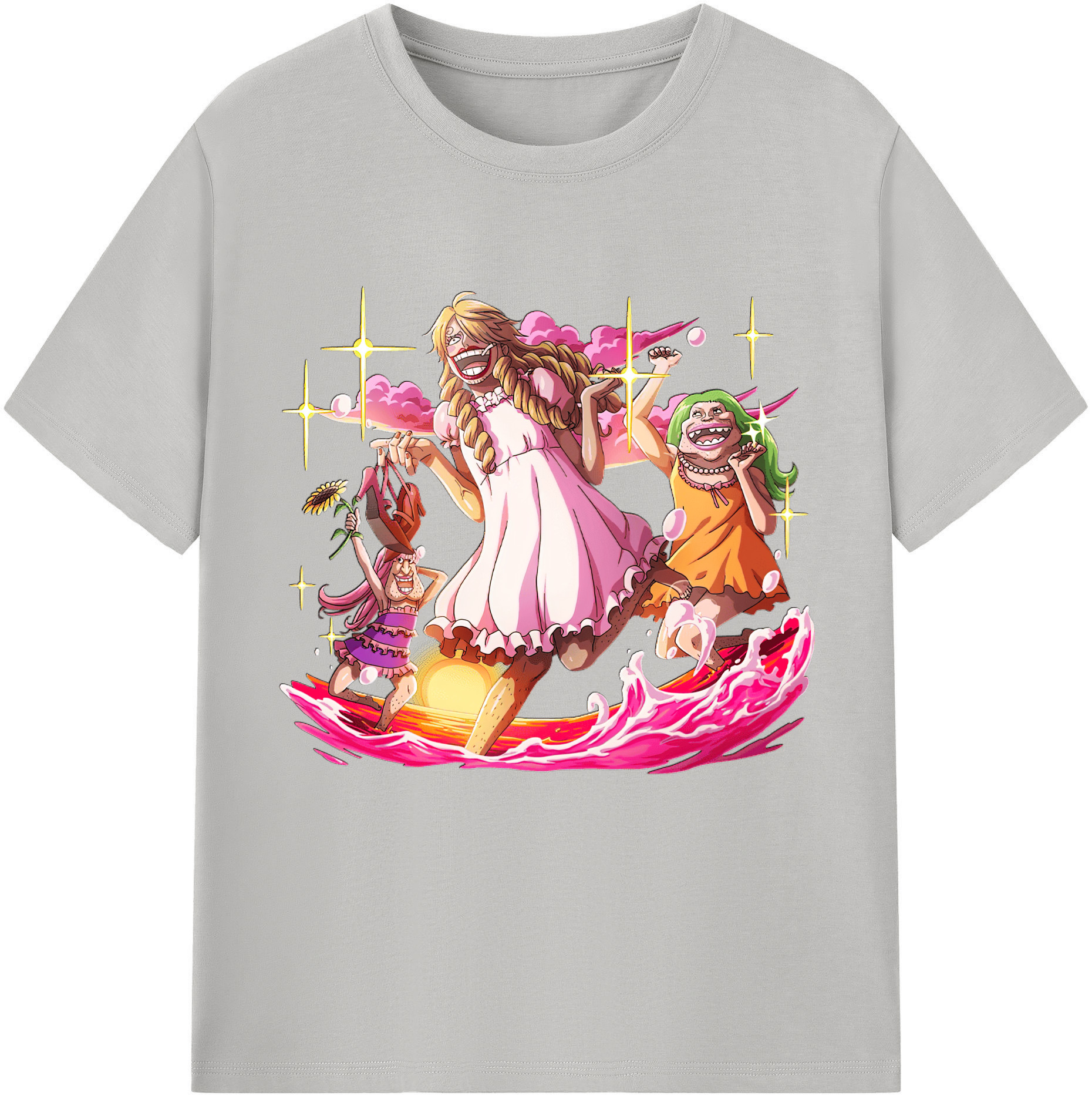 （画像用） ワンピース サンジ ONE PIECE Sanji レディースカジュアルプリントTシャツ（綿100％）