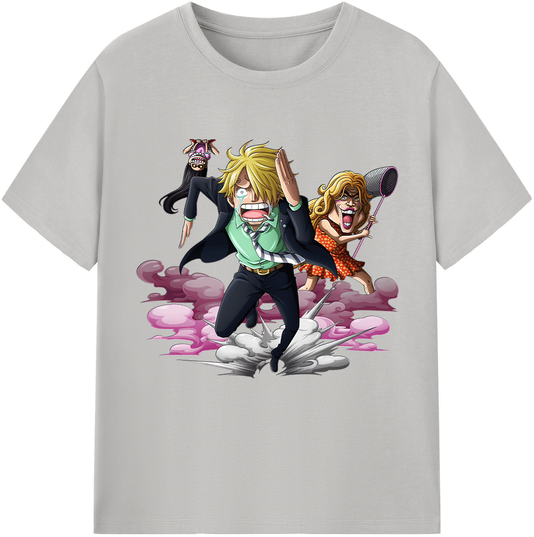 （画像用） ワンピース サンジ ONE PIECE Sanji レディースカジュアルプリントTシャツ（綿100％）