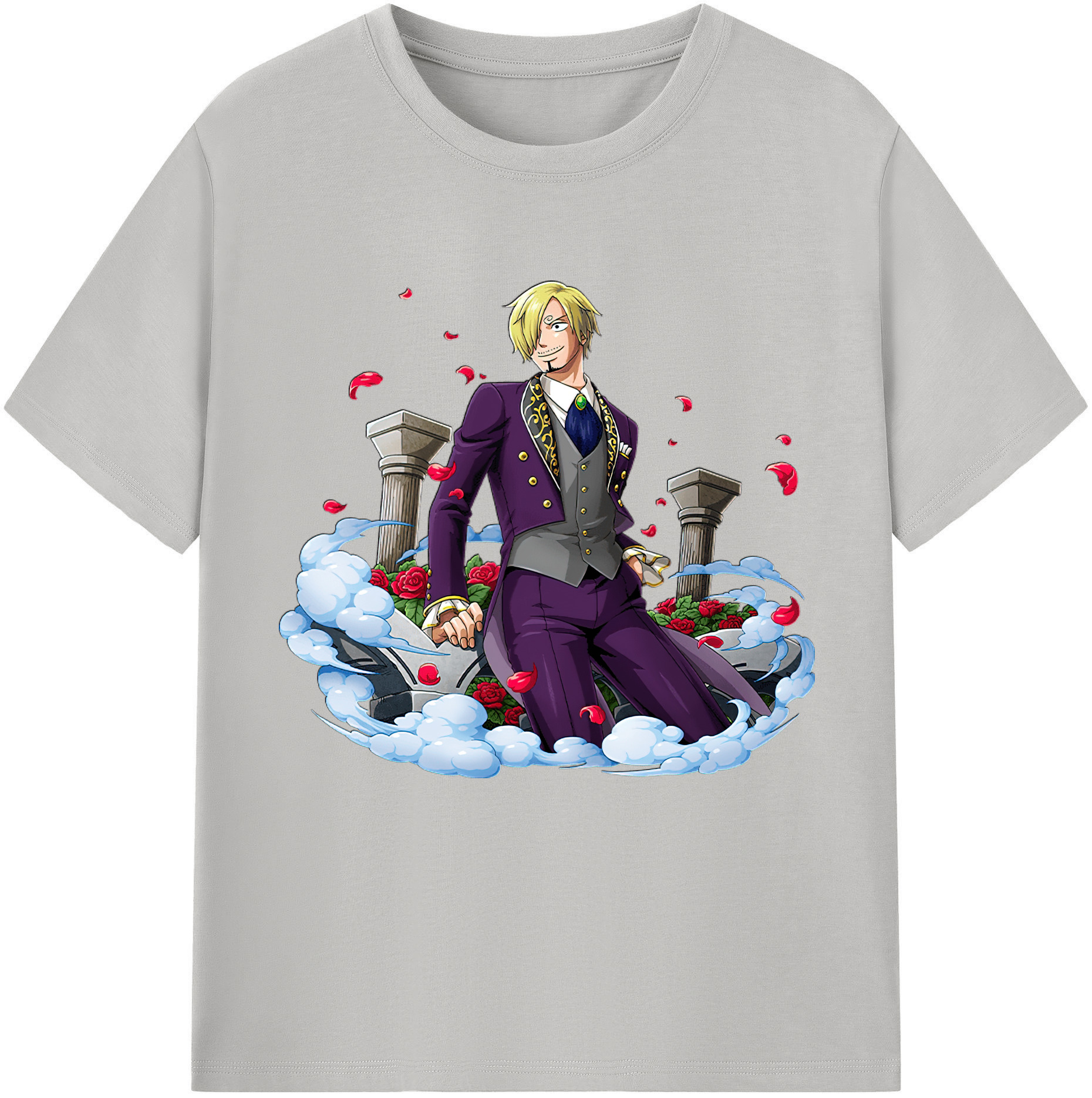 （画像用） ワンピース サンジ ONE PIECE Sanji レディースカジュアルプリントTシャツ（綿100％）