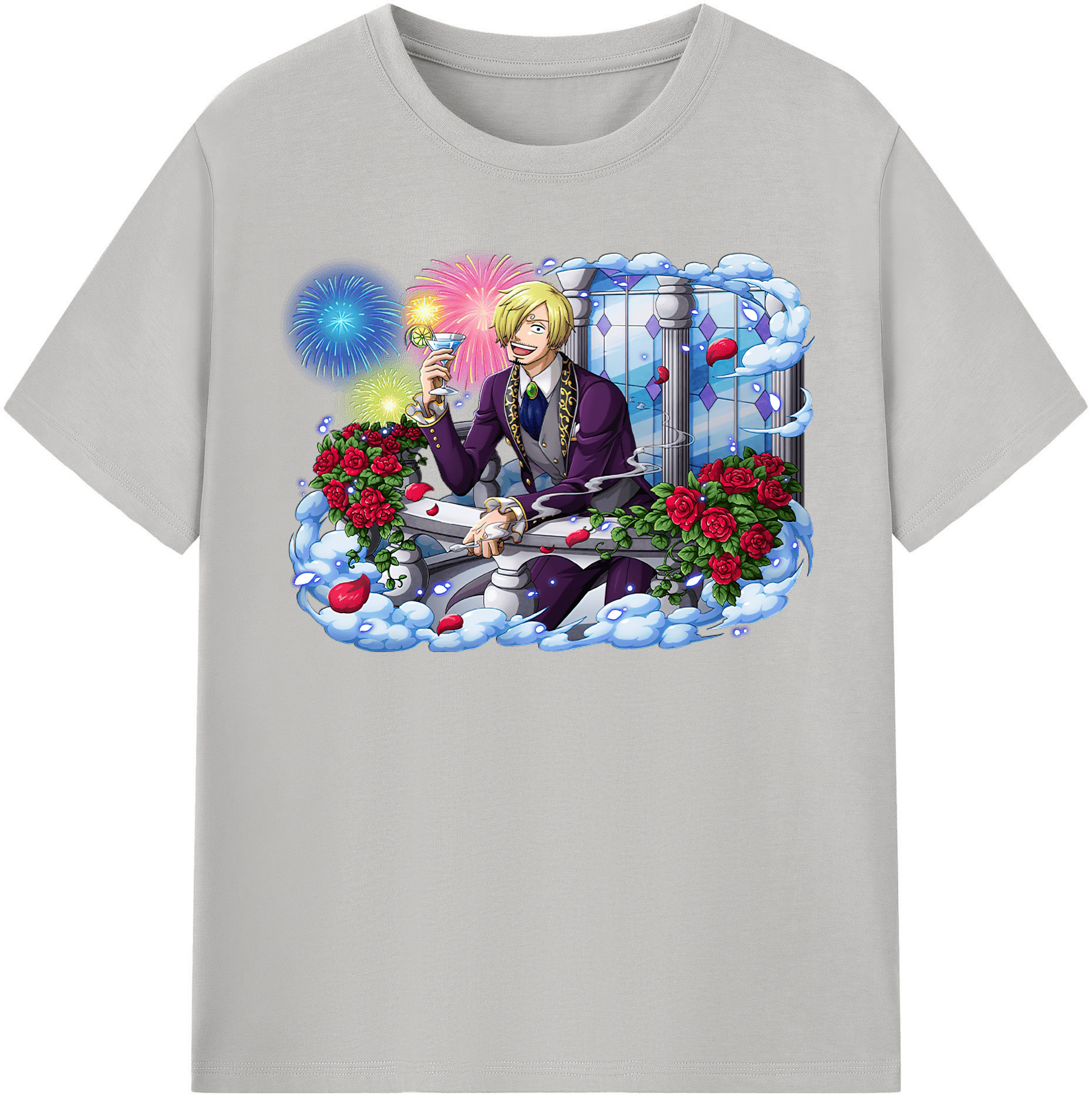 （画像用） ワンピース サンジ ONE PIECE Sanji レディースカジュアルプリントTシャツ（綿100％）