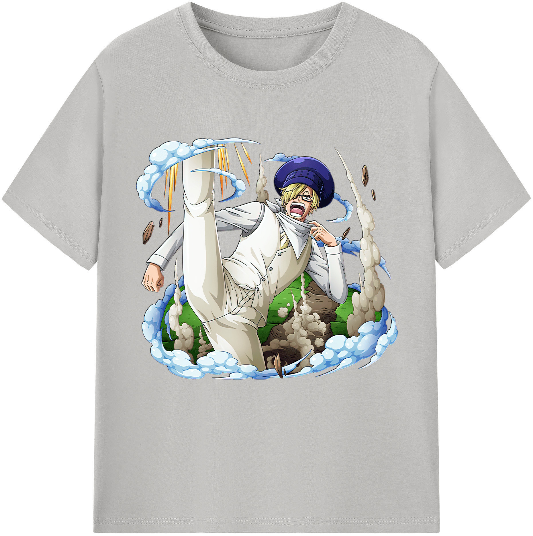 （画像用） ワンピース サンジ ONE PIECE Sanji レディースカジュアルプリントTシャツ（綿100％）