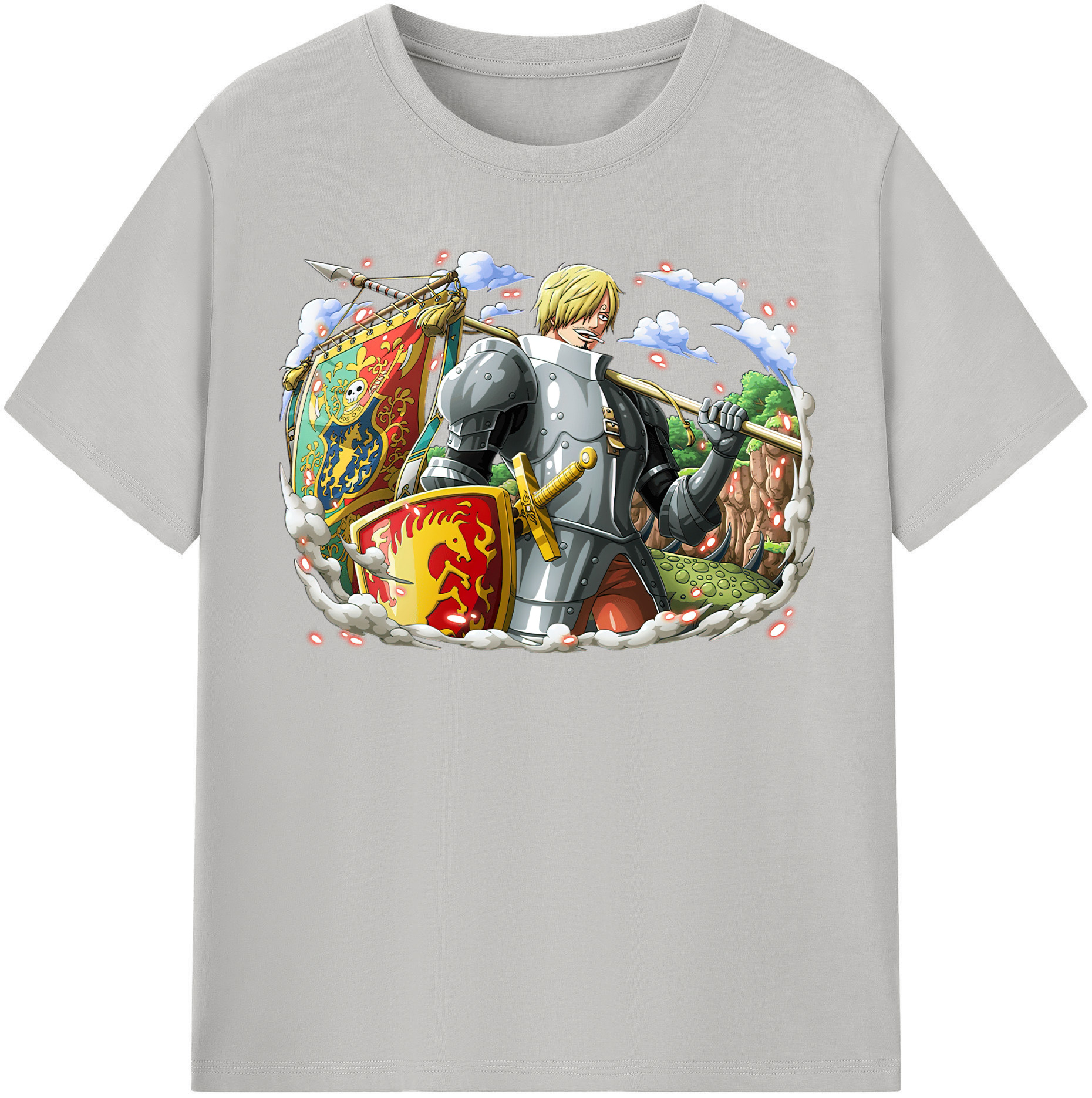 （画像用） ワンピース サンジ ONE PIECE Sanji レディースカジュアルプリントTシャツ（綿100％）