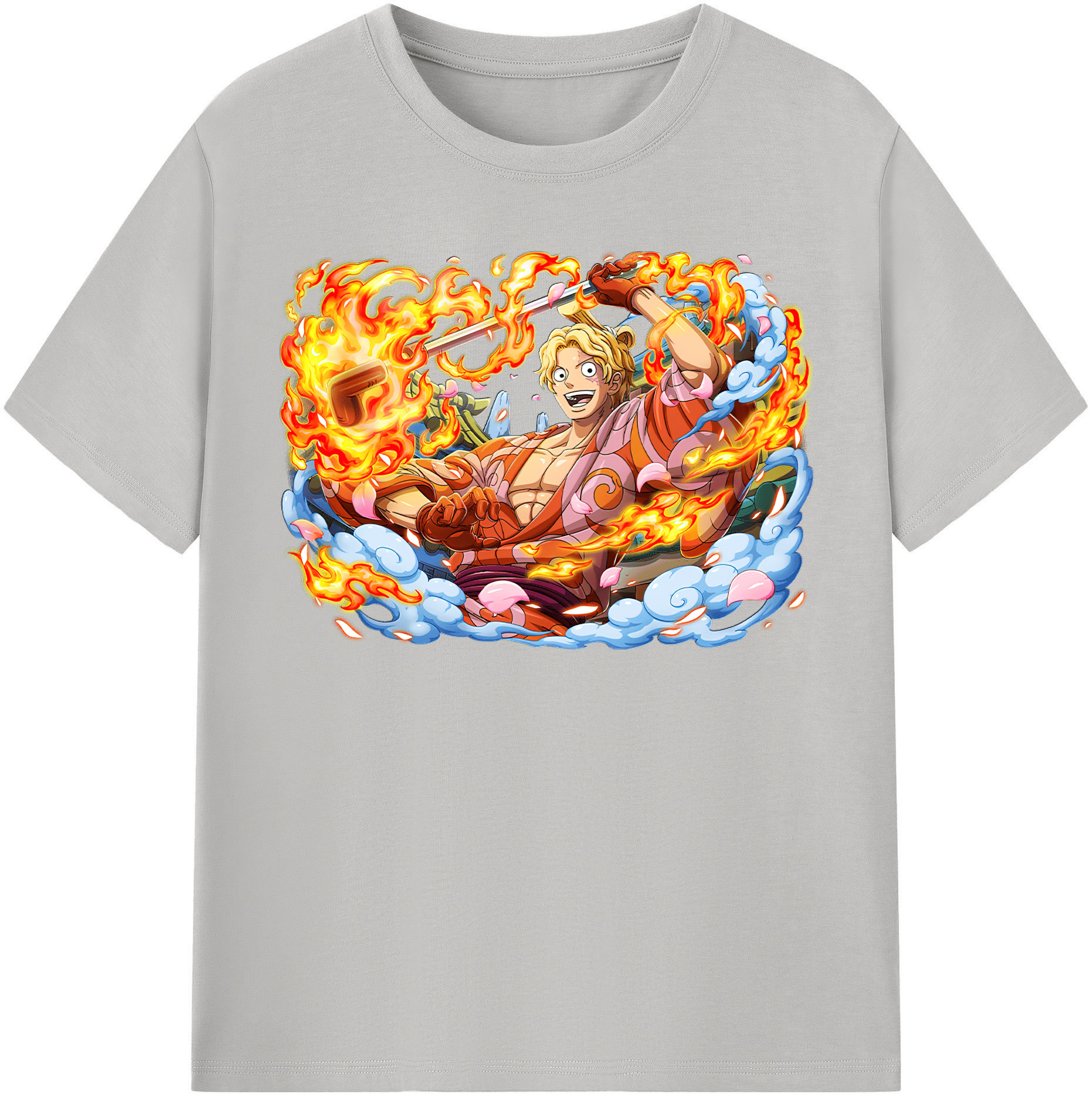 （画像用） ワンピース サンジ ONE PIECE Sanji レディースカジュアルプリントTシャツ（綿100％）