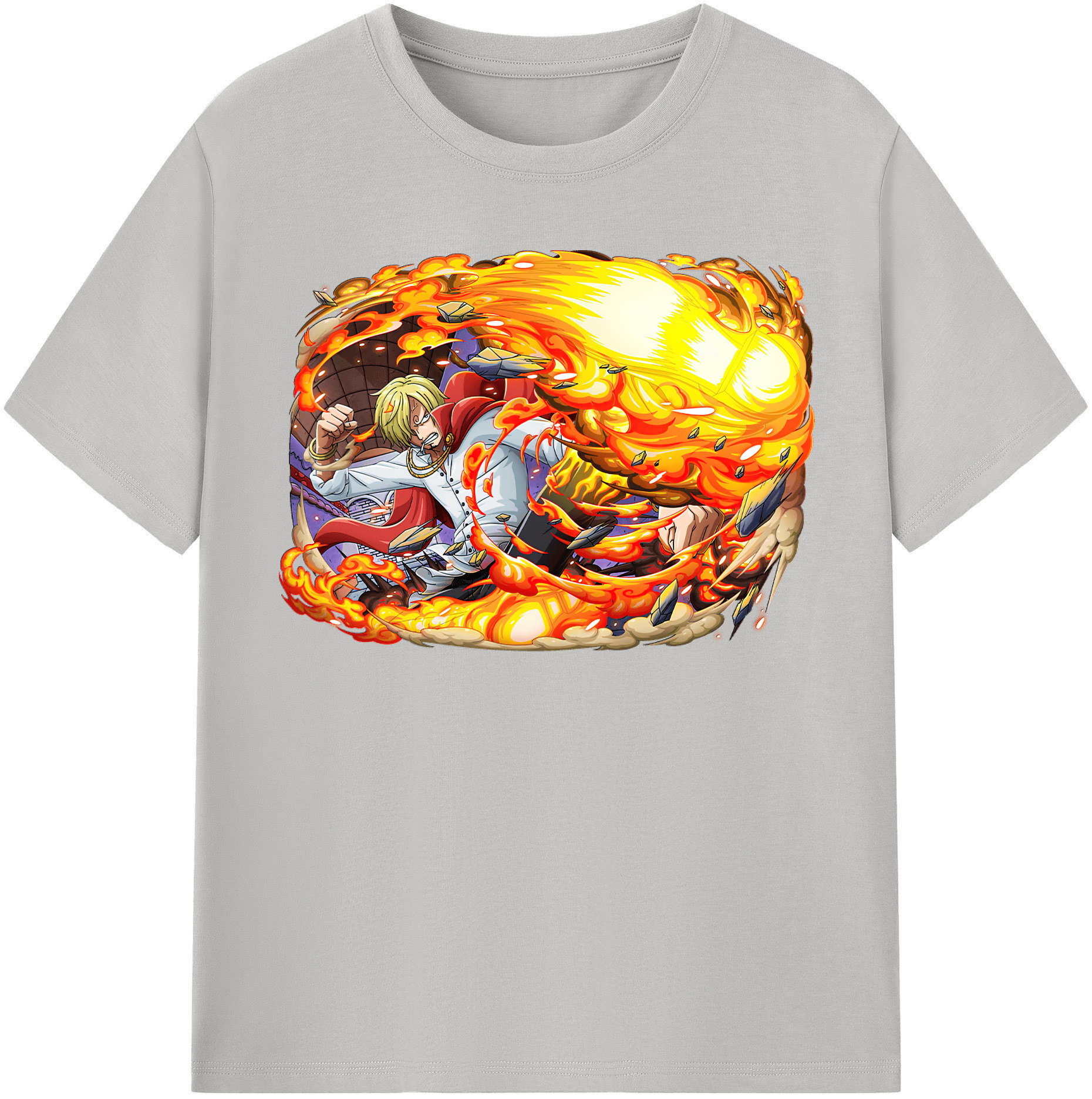 （画像用） ワンピース サンジ ONE PIECE Sanji レディースカジュアルプリントTシャツ（綿100％）