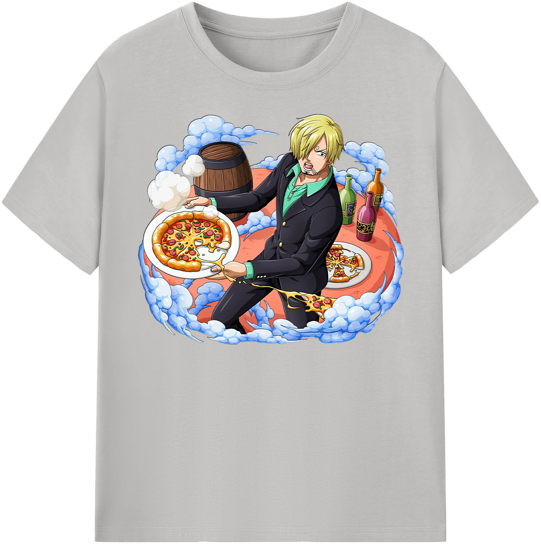 （画像用） ワンピース サンジ ONE PIECE Sanji レディースカジュアルプリントTシャツ（綿100％）