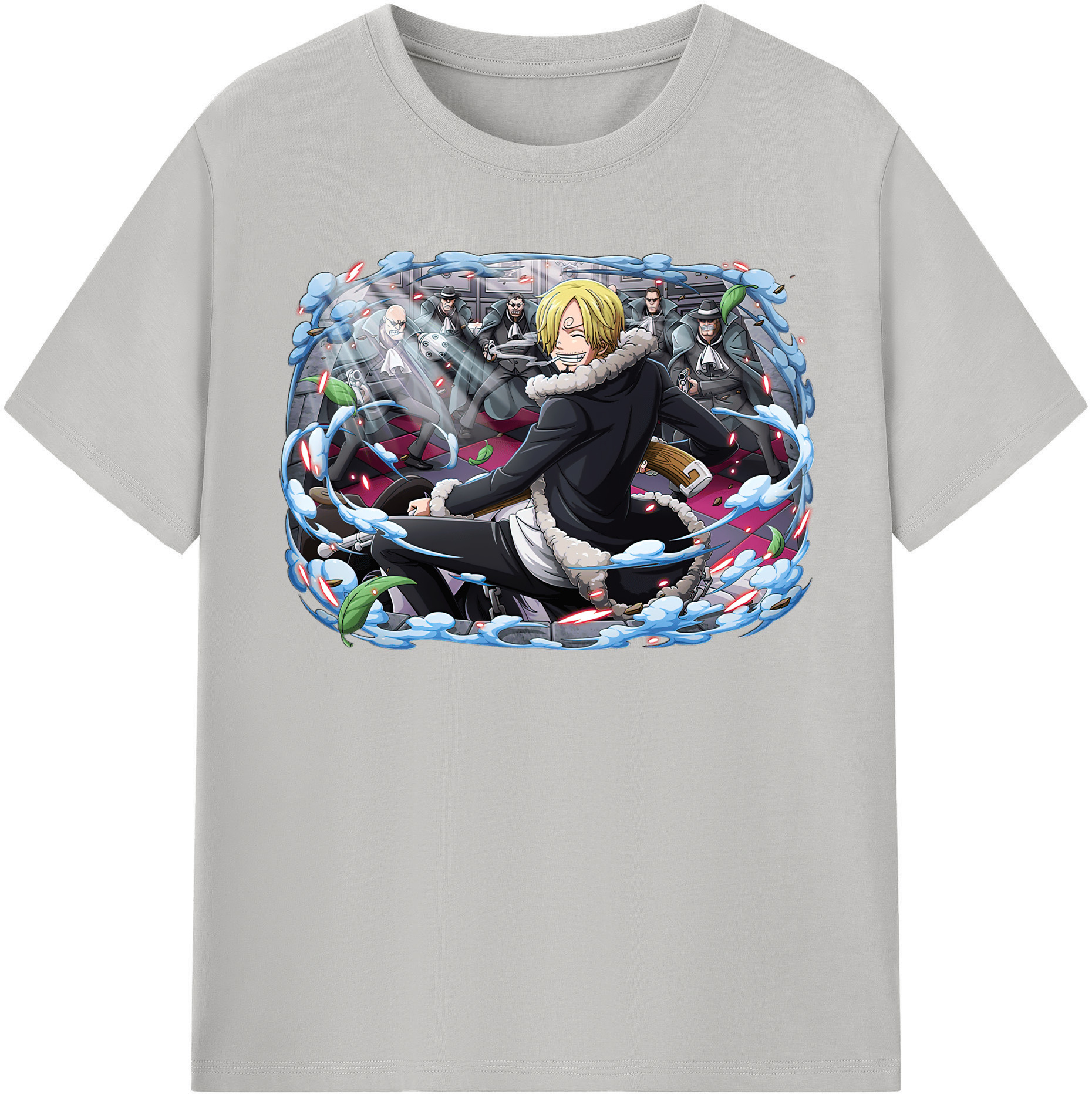 （画像用） ワンピース サンジ ONE PIECE Sanji レディースカジュアルプリントTシャツ（綿100％）