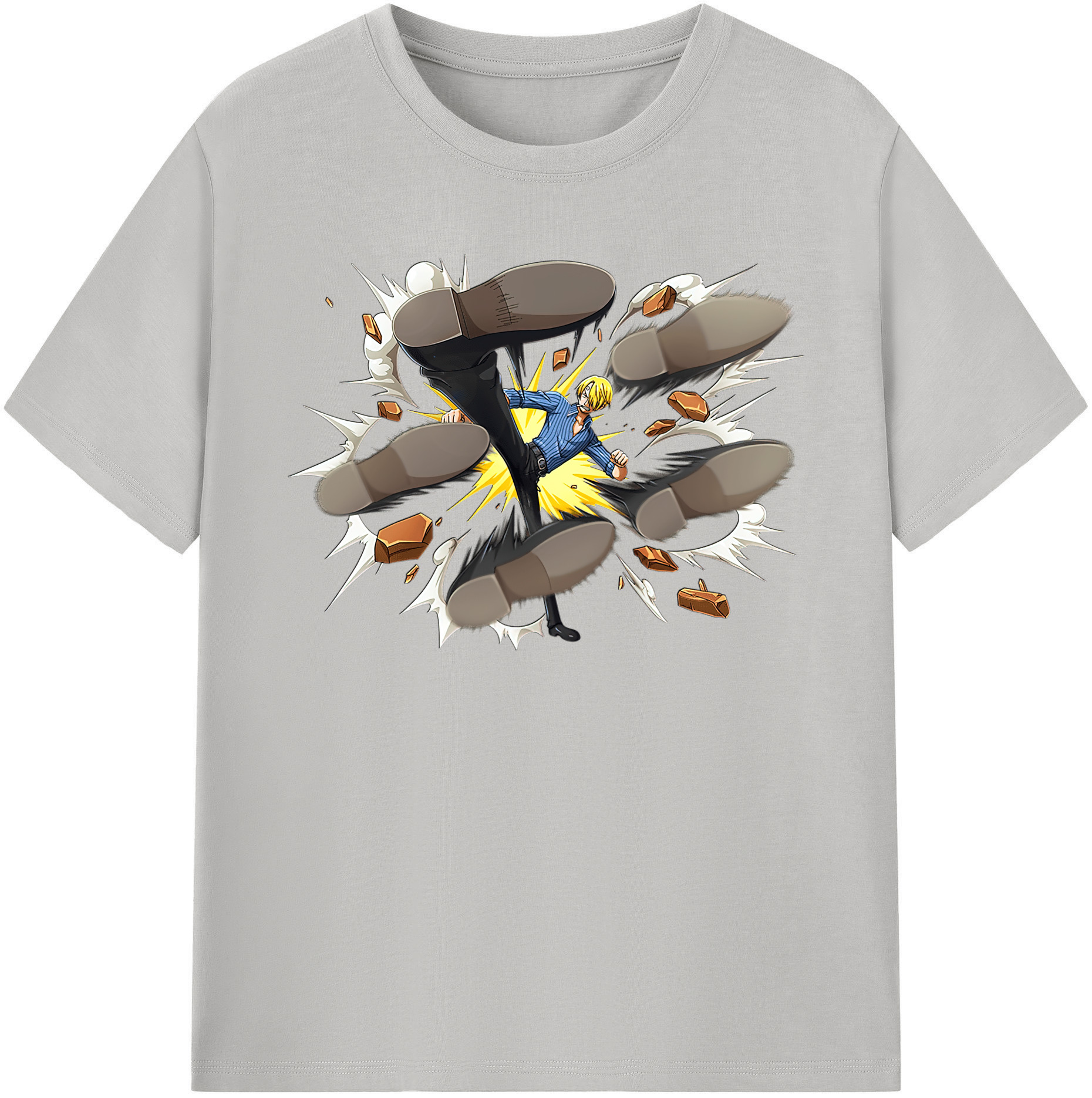 （画像用） ワンピース サンジ ONE PIECE Sanji レディースカジュアルプリントTシャツ（綿100％）