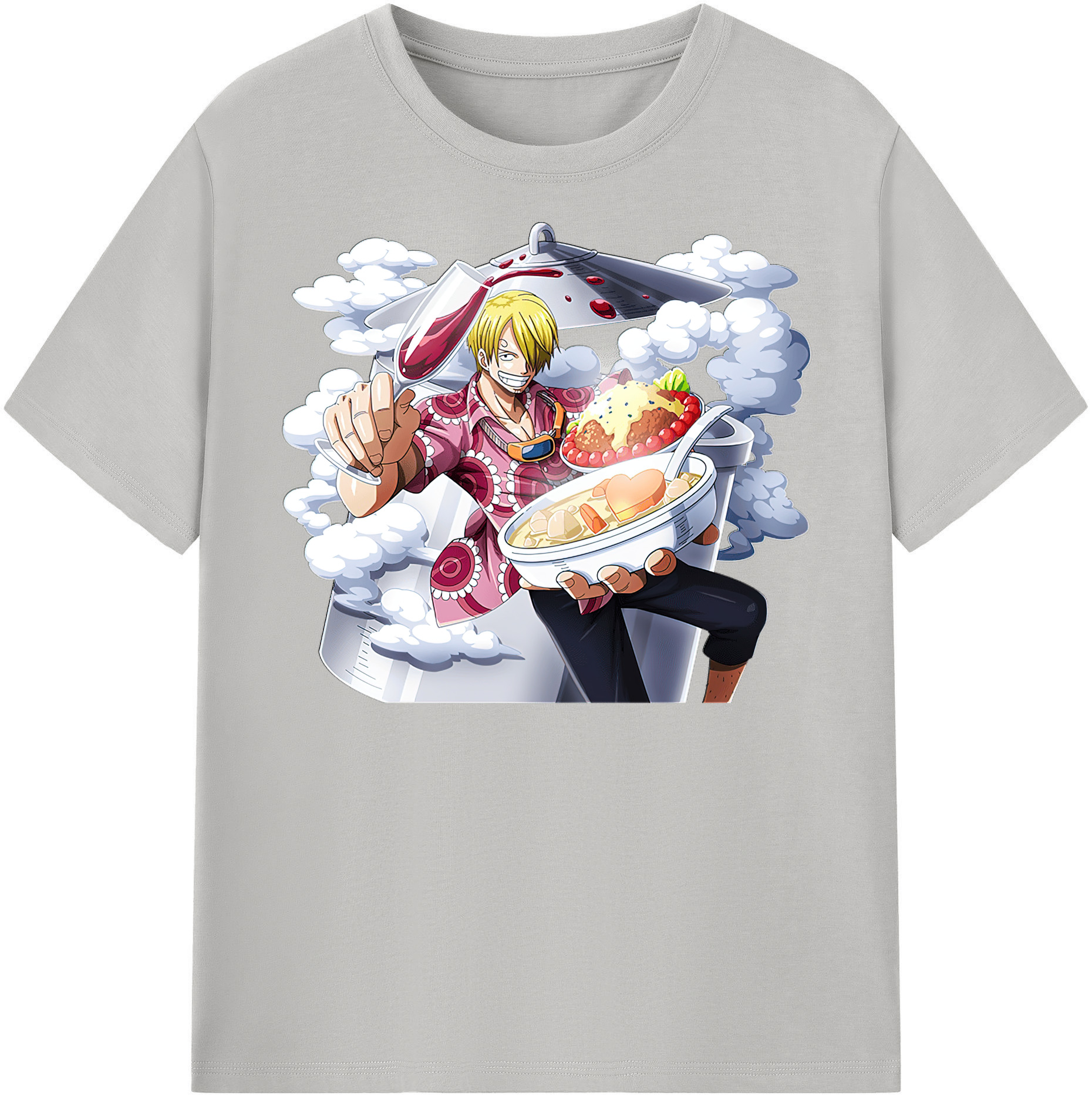 （画像用） ワンピース サンジ ONE PIECE Sanji レディースカジュアルプリントTシャツ（綿100％）