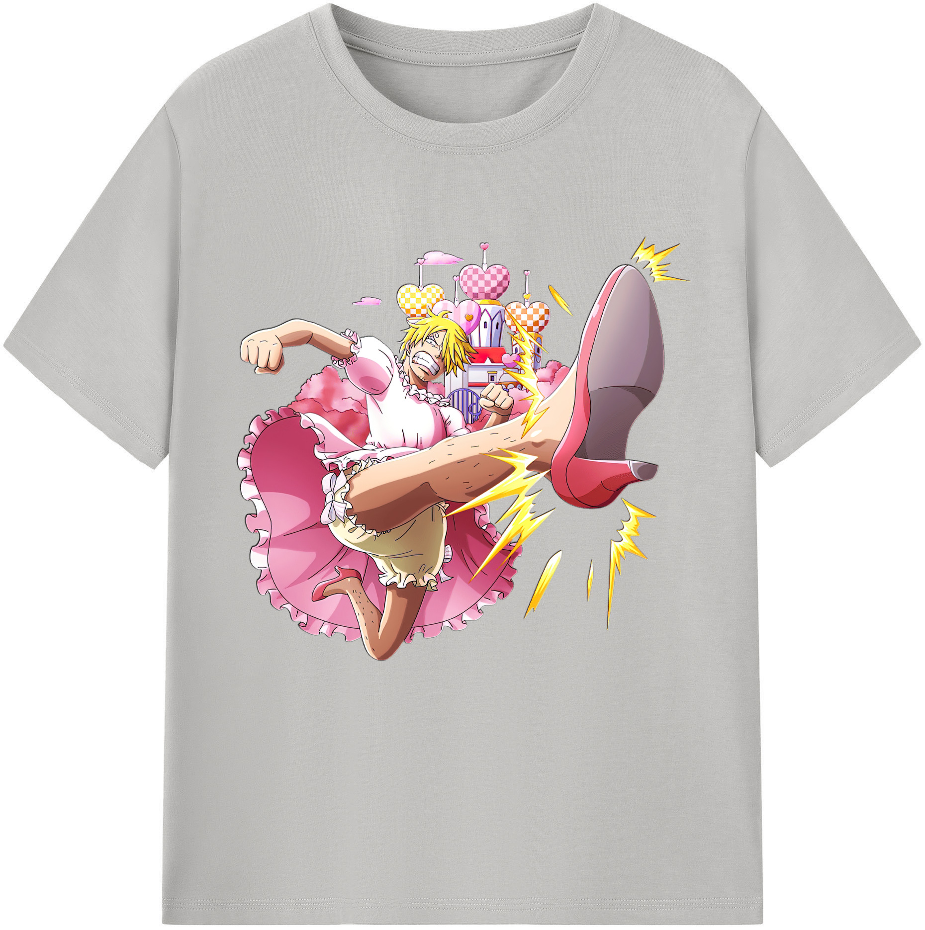 （画像用） ワンピース サンジ ONE PIECE Sanji レディースカジュアルプリントTシャツ（綿100％）