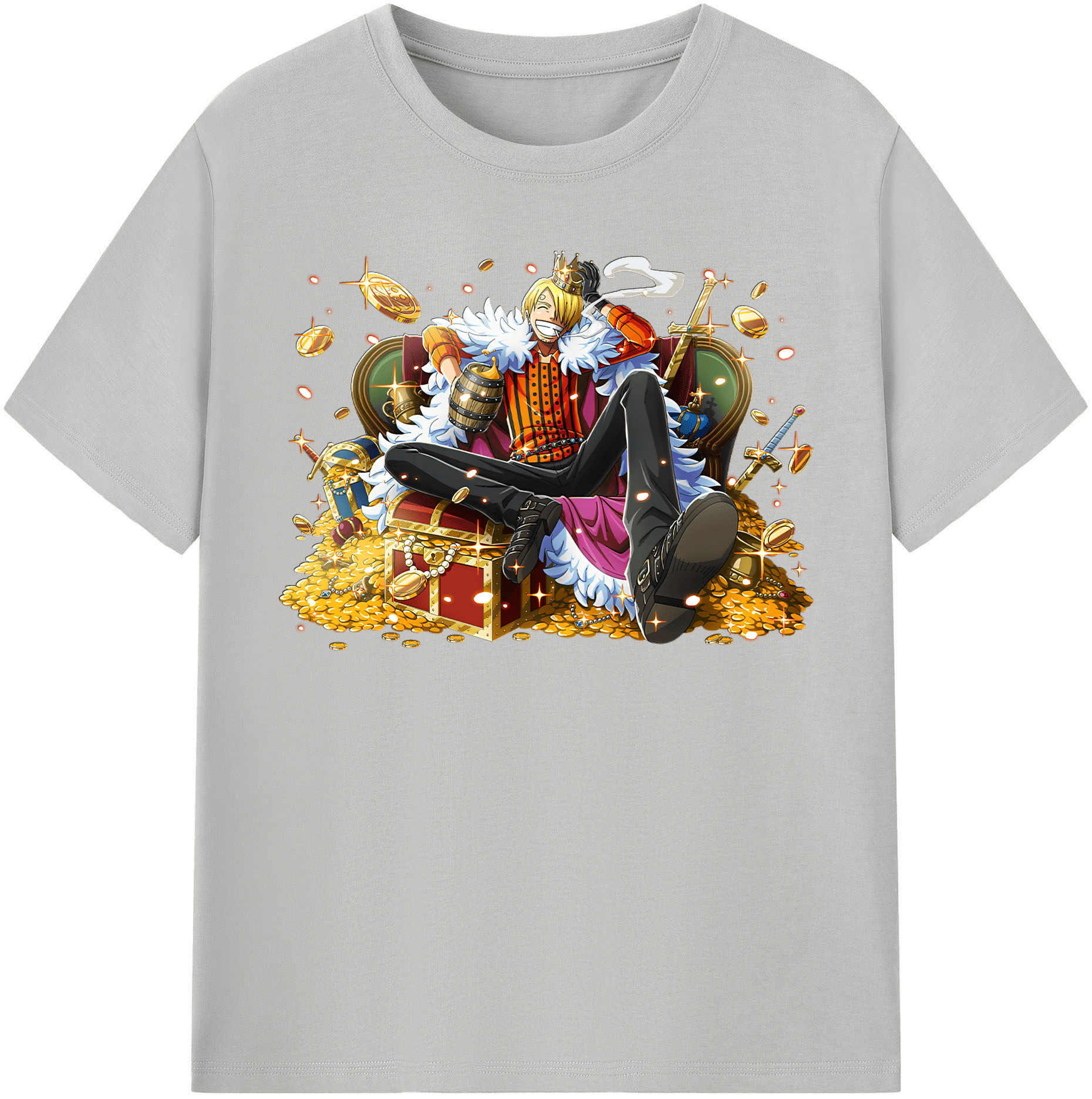 （画像用） ワンピース サンジ ONE PIECE Sanji レディースカジュアルプリントTシャツ（綿100％）