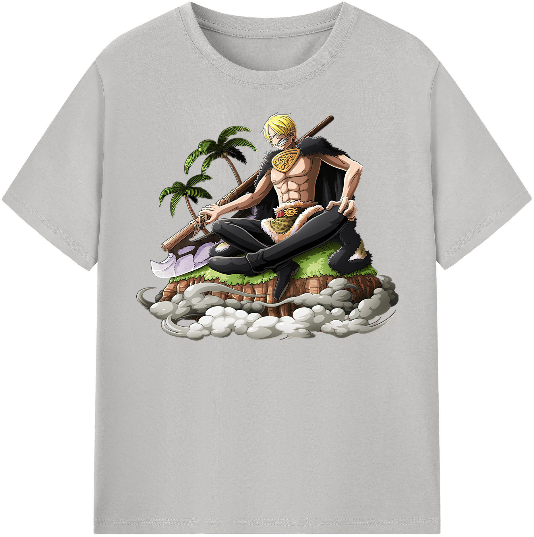 （画像用） ワンピース サンジ ONE PIECE Sanji レディースカジュアルプリントTシャツ（綿100％）
