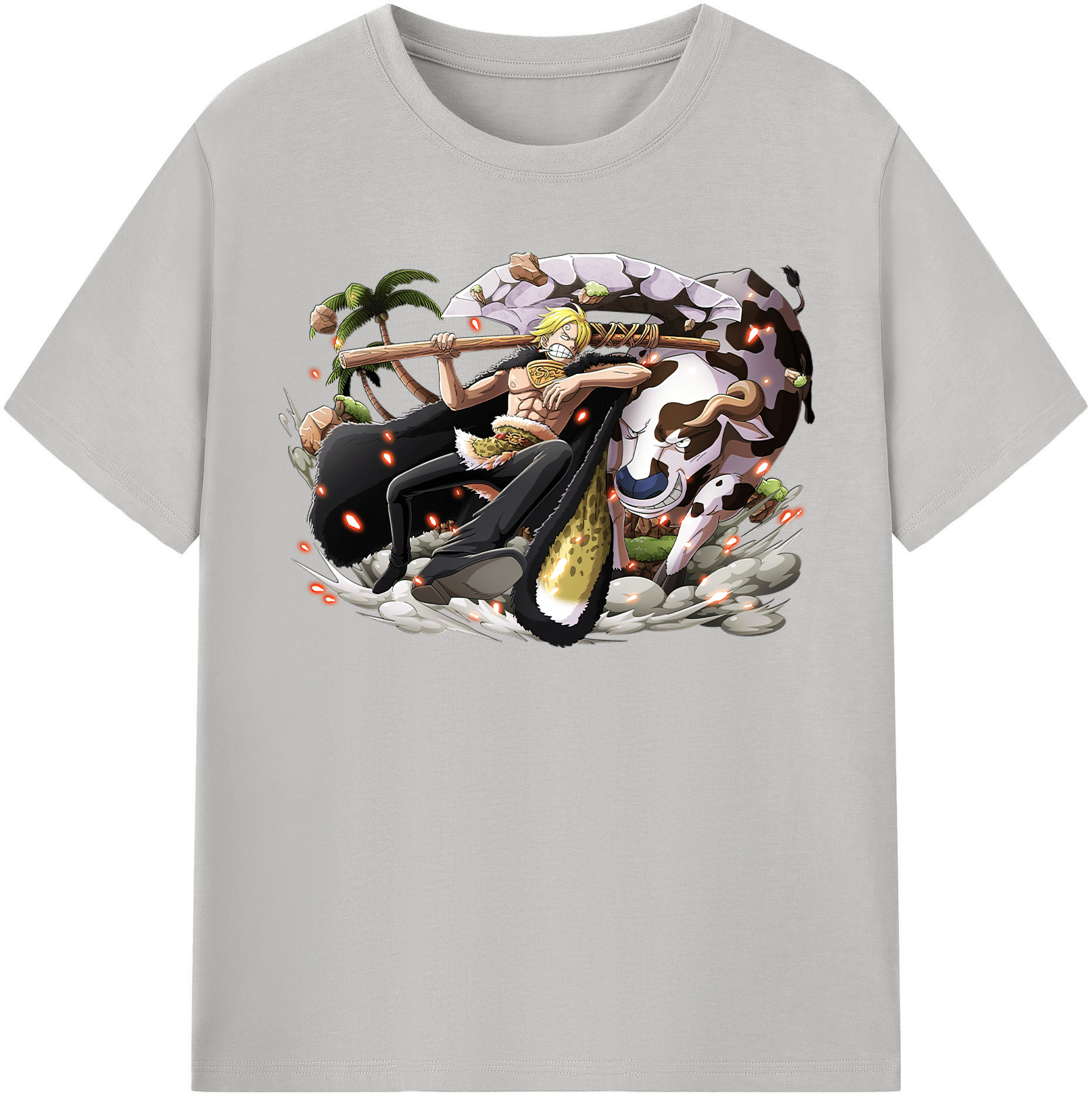 （画像用） ワンピース サンジ ONE PIECE Sanji レディースカジュアルプリントTシャツ（綿100％）
