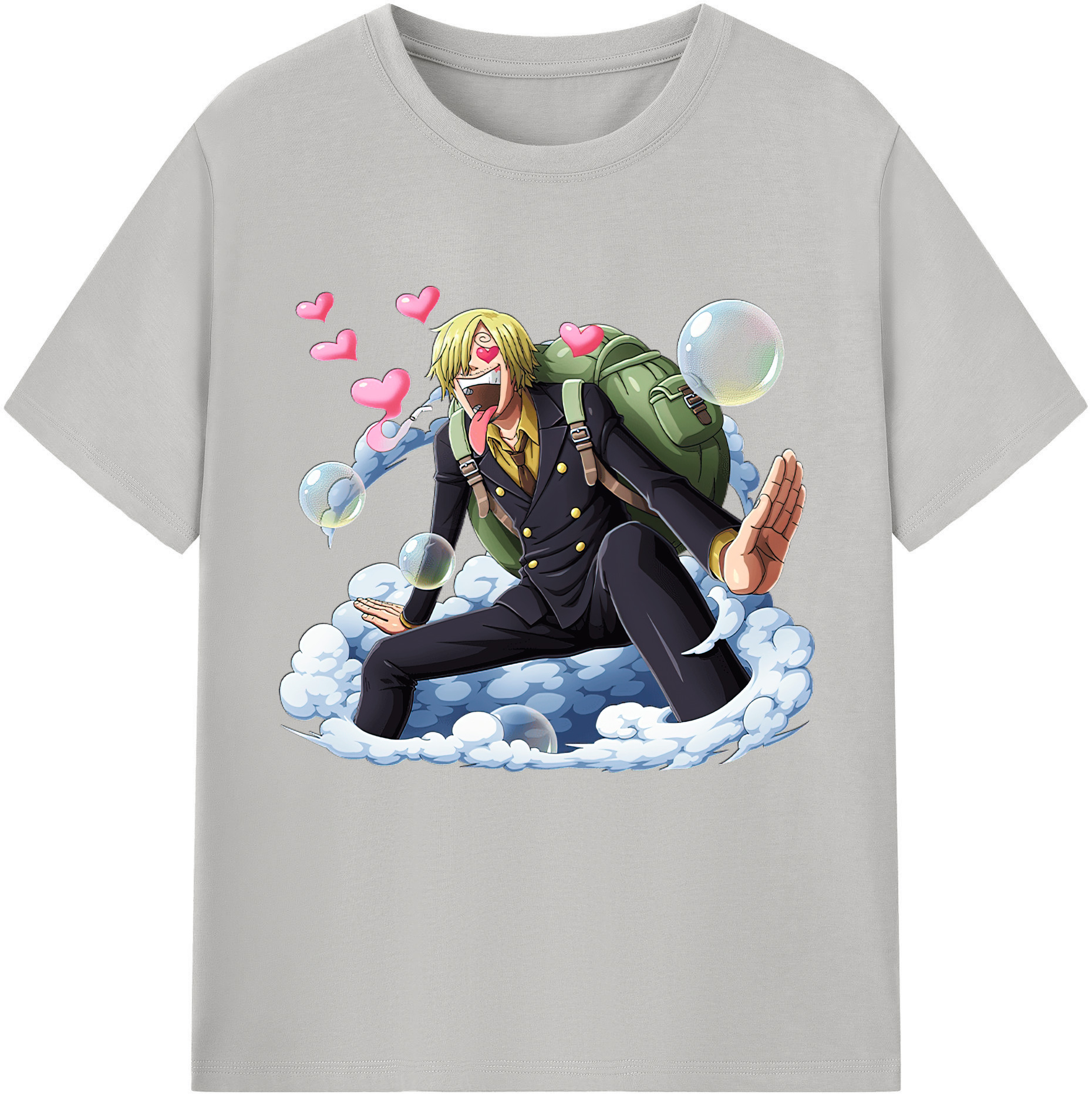 （画像用） ワンピース サンジ ONE PIECE Sanji レディースカジュアルプリントTシャツ（綿100％）